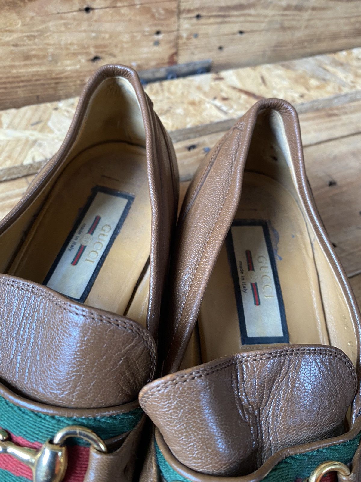 Gucci Gucci horsebit bixton 3 stripe leather loafers sz uk 7.5 Size US 8.5 / EU 41-42 - 20 Thumbnail