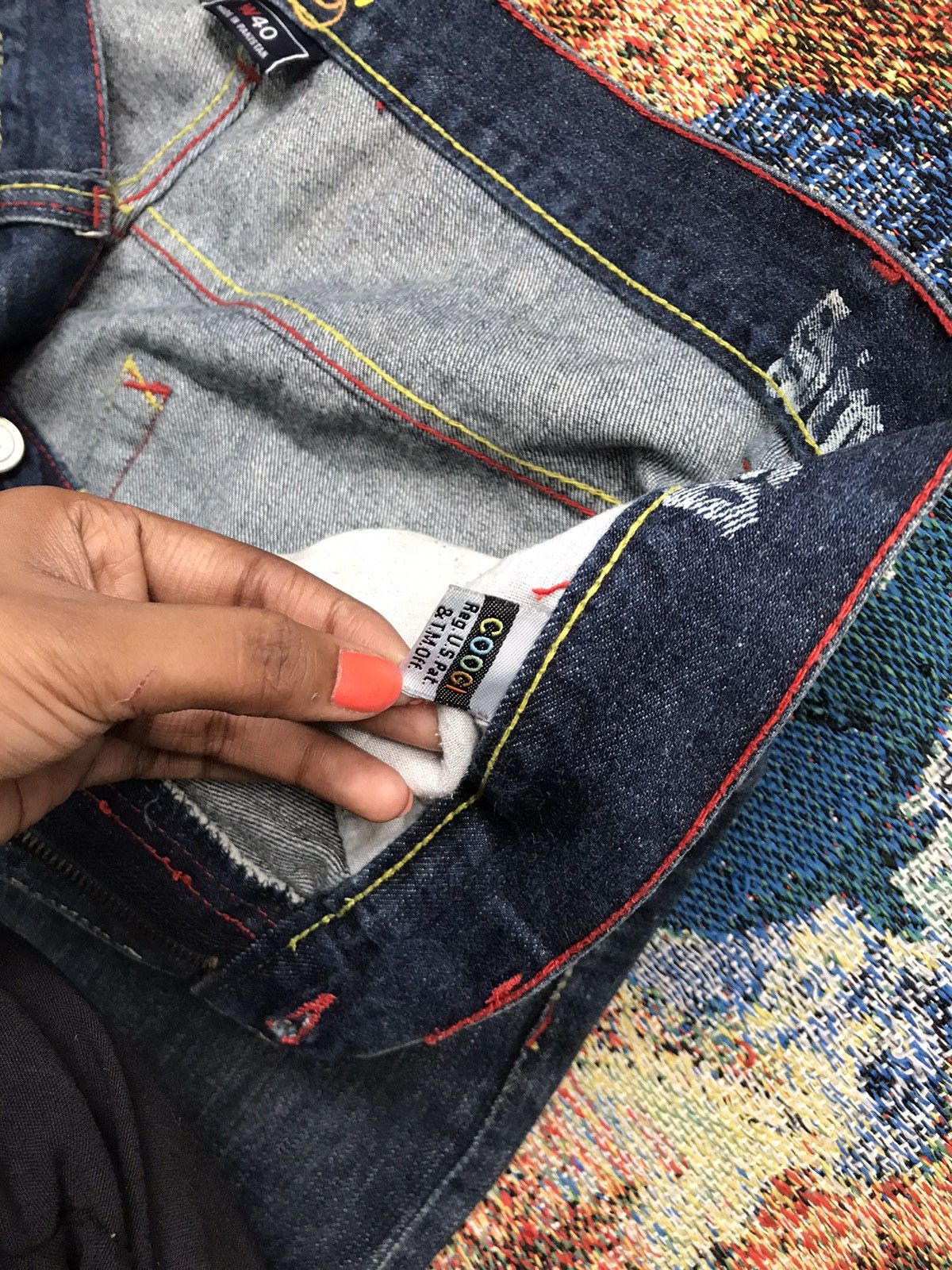 Coogi Vintage Coogi crazy bird embroidered denim jort Size US 40 / EU 56 - 11 Thumbnail