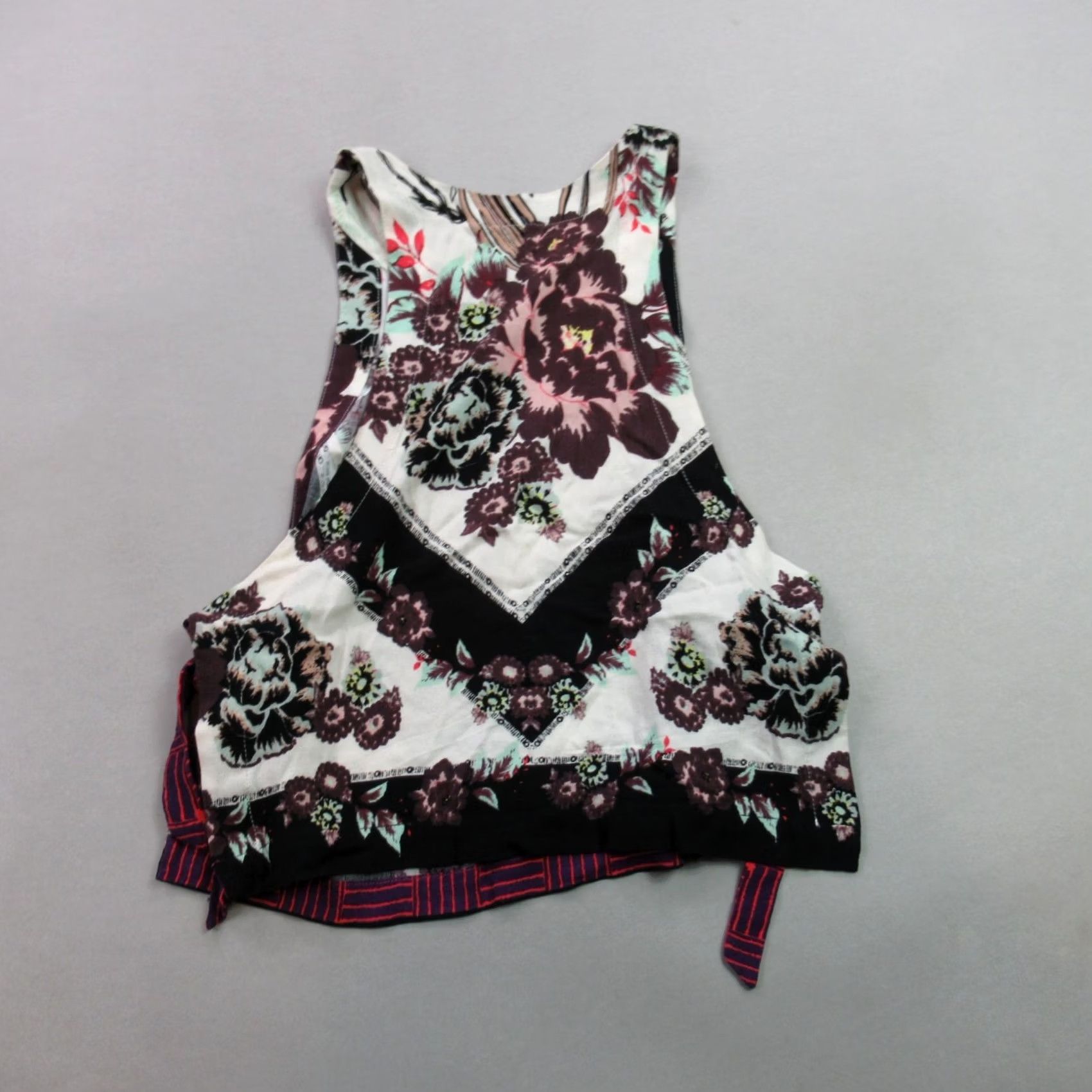 Free People Free People Shirt Womens XS Sleeveless Crew Neck Pullover Lightweight Floral Size XS / US 0-2 / IT 36-38 - 6 Thumbnail