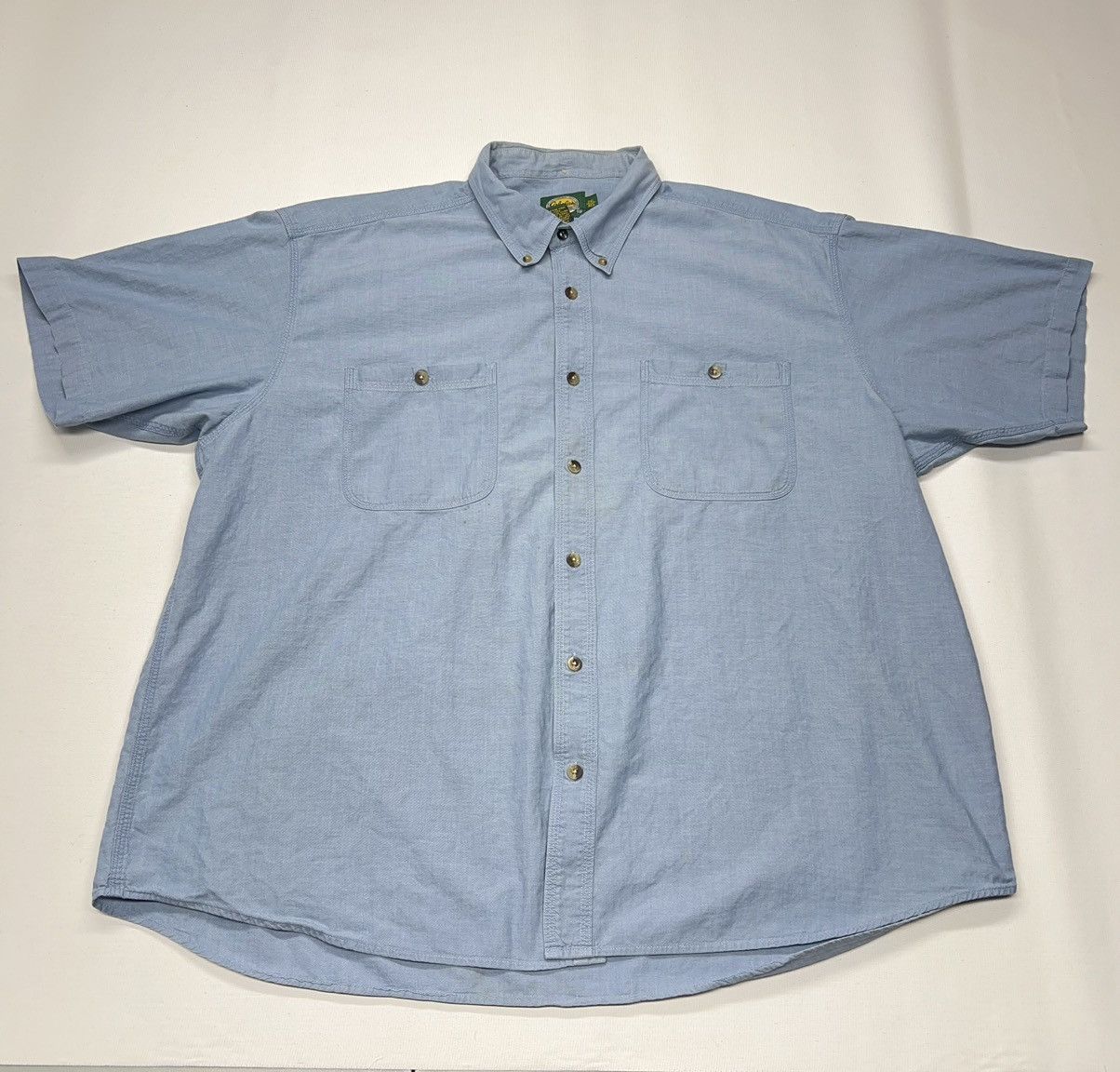 Cabelas × Vintage Cabelas Button Down Shirt Blue Short Sleeve Outdoor Gear Size US XXL / EU 58 / 5 - 1 Thumbnail
