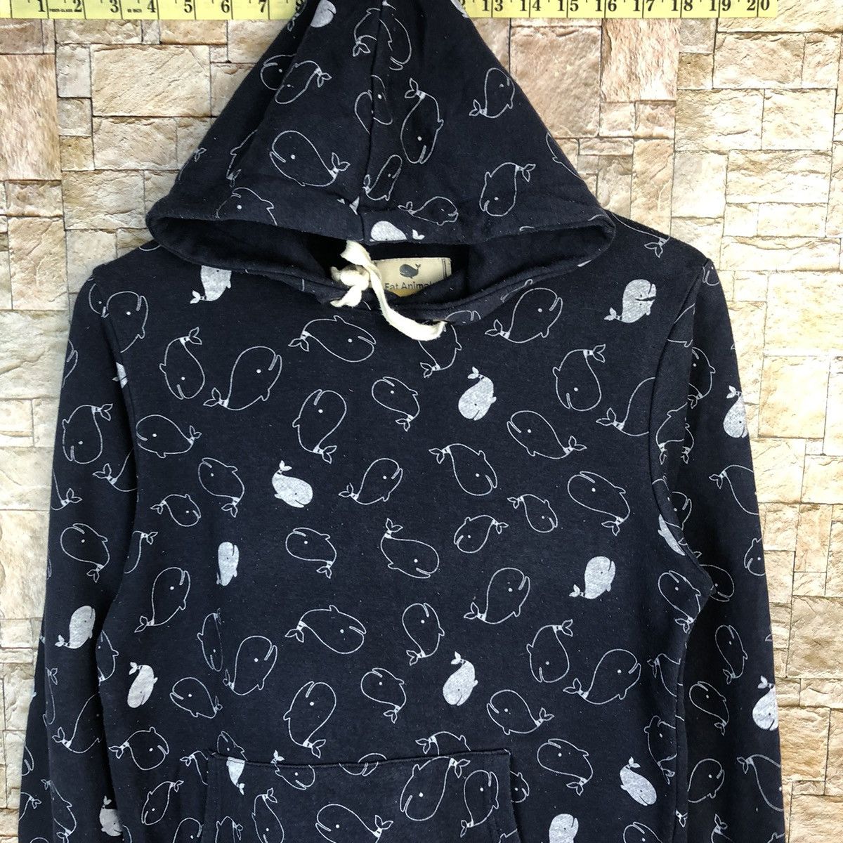 Japanese Brand Fat Animals wheel fullprint Dark Blue Hoodie #A474 Size US S / EU 44-46 / 1 - 5 Thumbnail