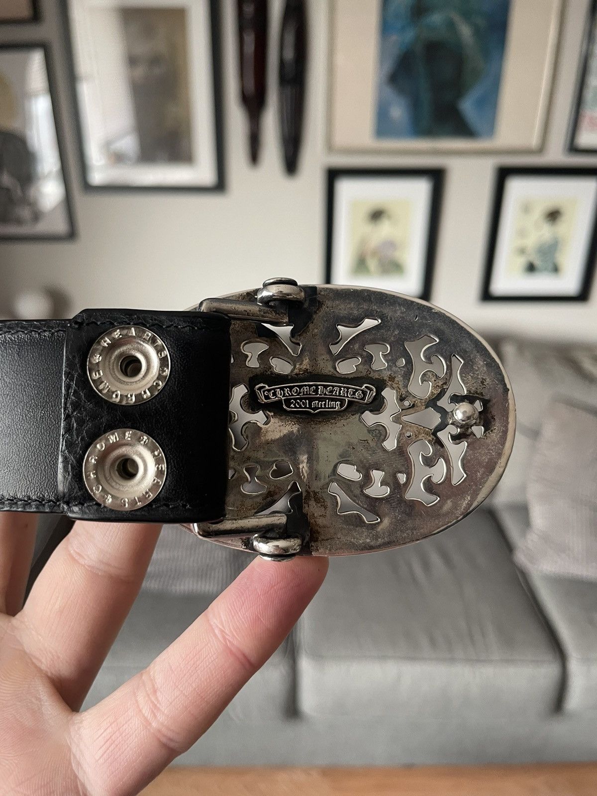 Chrome Hearts Chrome Hearts Oval Star Belt Size 36 - 6 Thumbnail