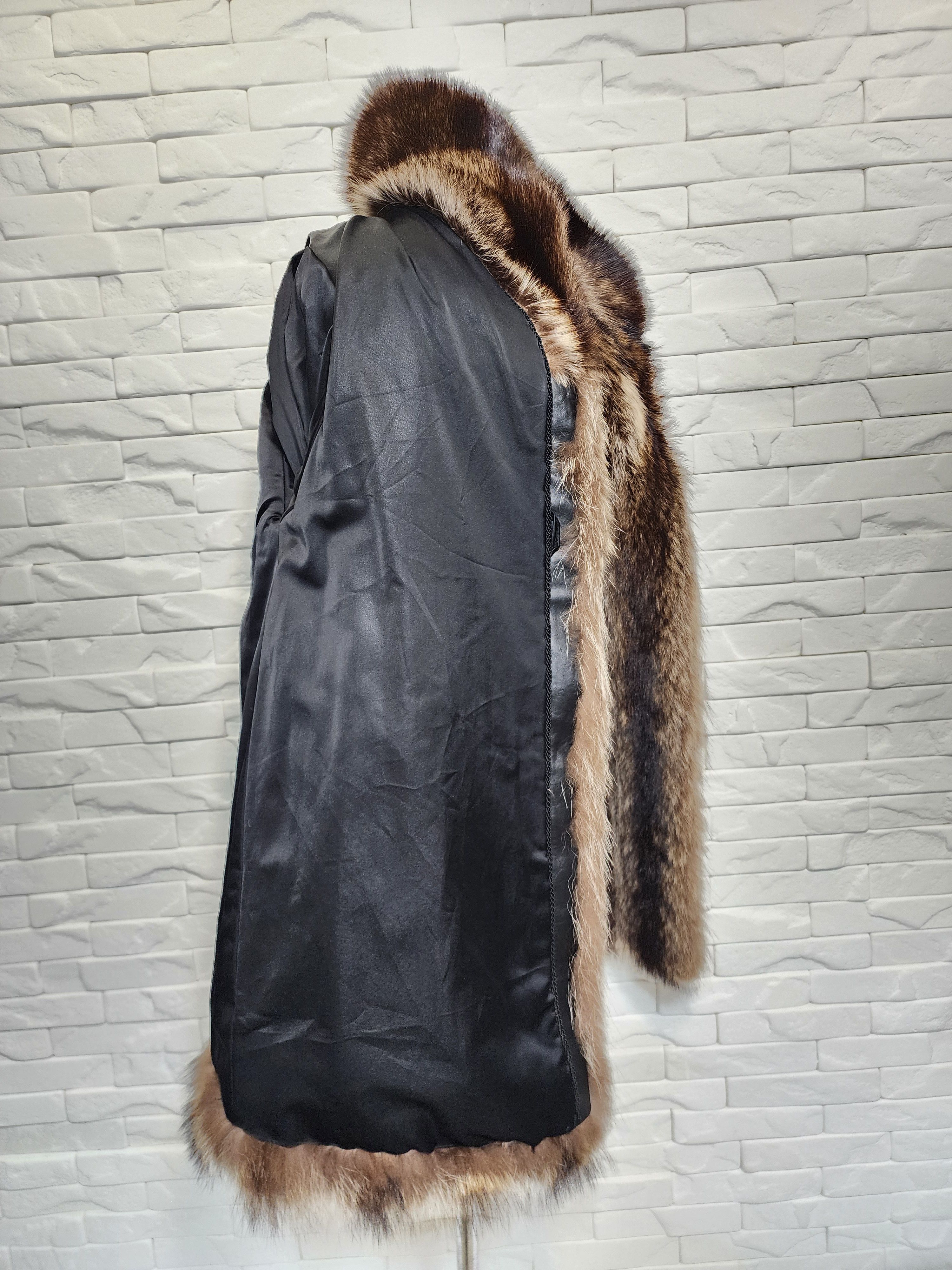 Furla Raccoon Fur Coat - Warm Gray Genuine Fur Size XL / US 12-14 / IT 48-50 - 8 Thumbnail