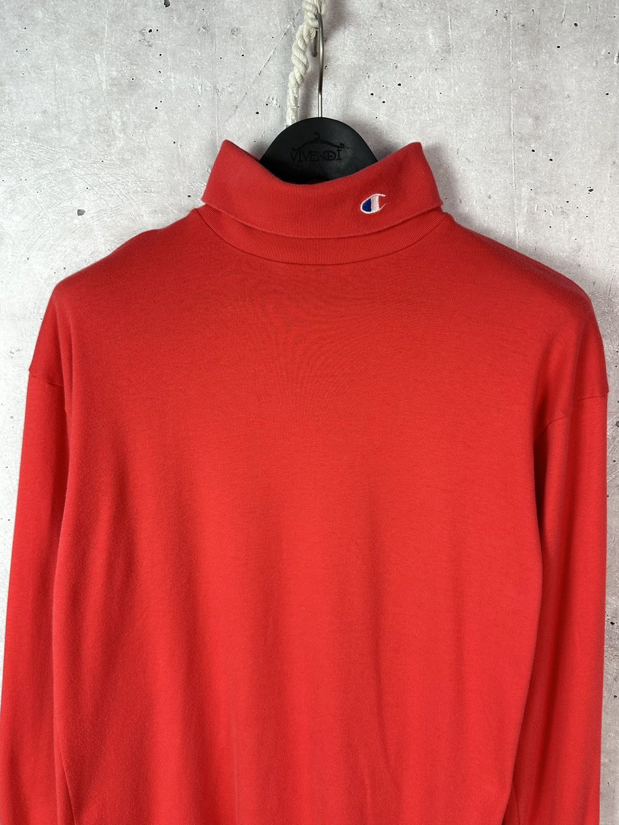Champion Champion Vintage Red Turtle Neck Long Sleeve Sweatshirt Size US XL / EU 56 / 4 - 2 Thumbnail