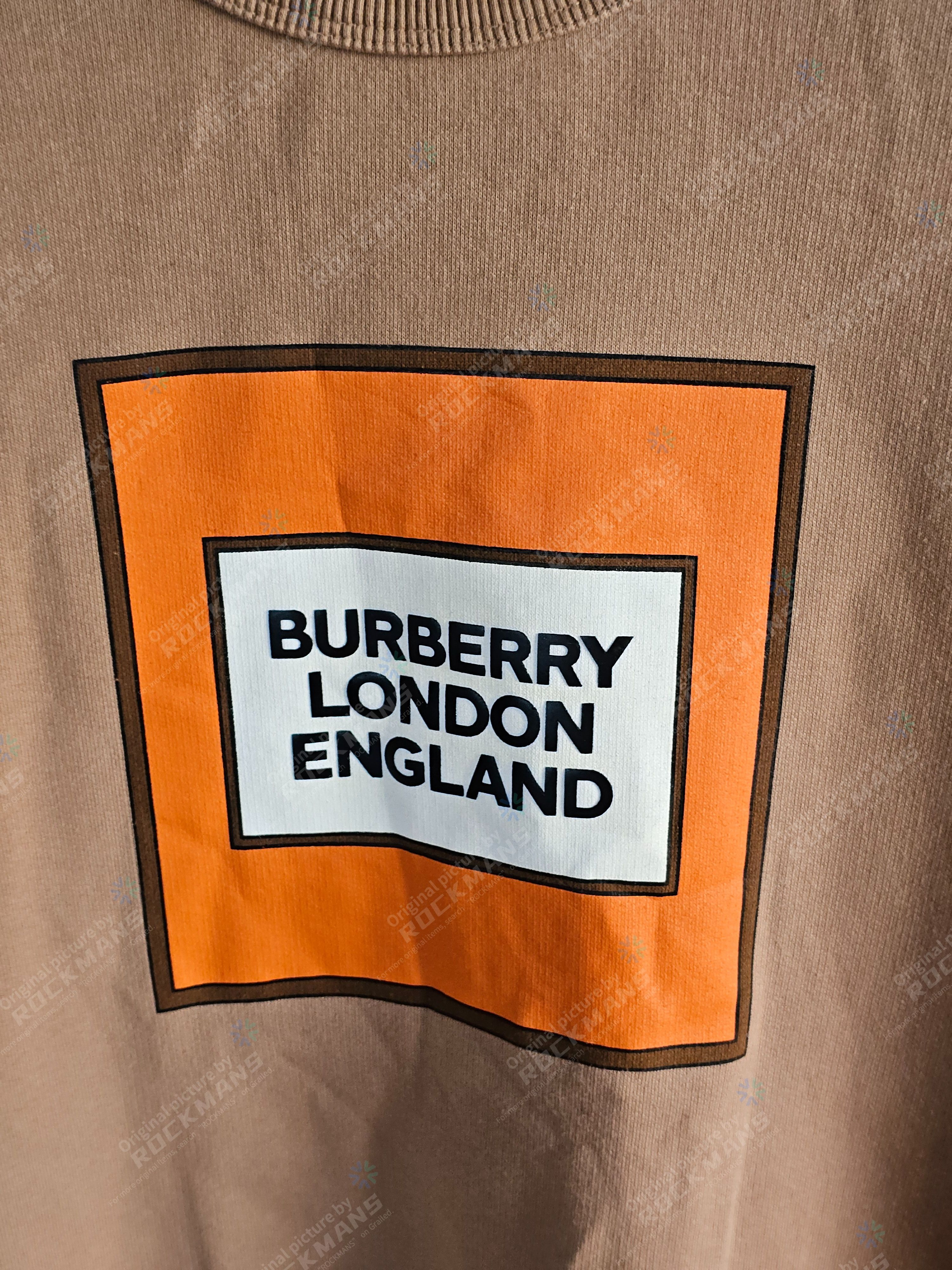 Burberry Burberry Nut Brown Letter Printed Crewneck Size S like M Size US S / EU 44-46 / 1 - 2 Thumbnail