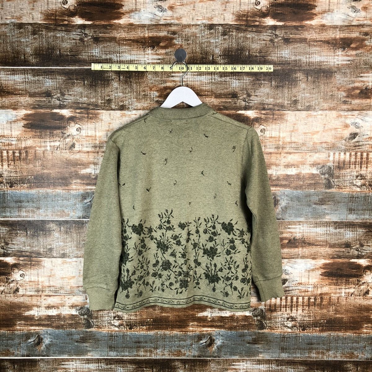 Homespun Knitwear × Japanese Brand Venlicella Green vintage Patterned Cardigans #A1747 Size M / US 6-8 / IT 42-44 - 12 Thumbnail