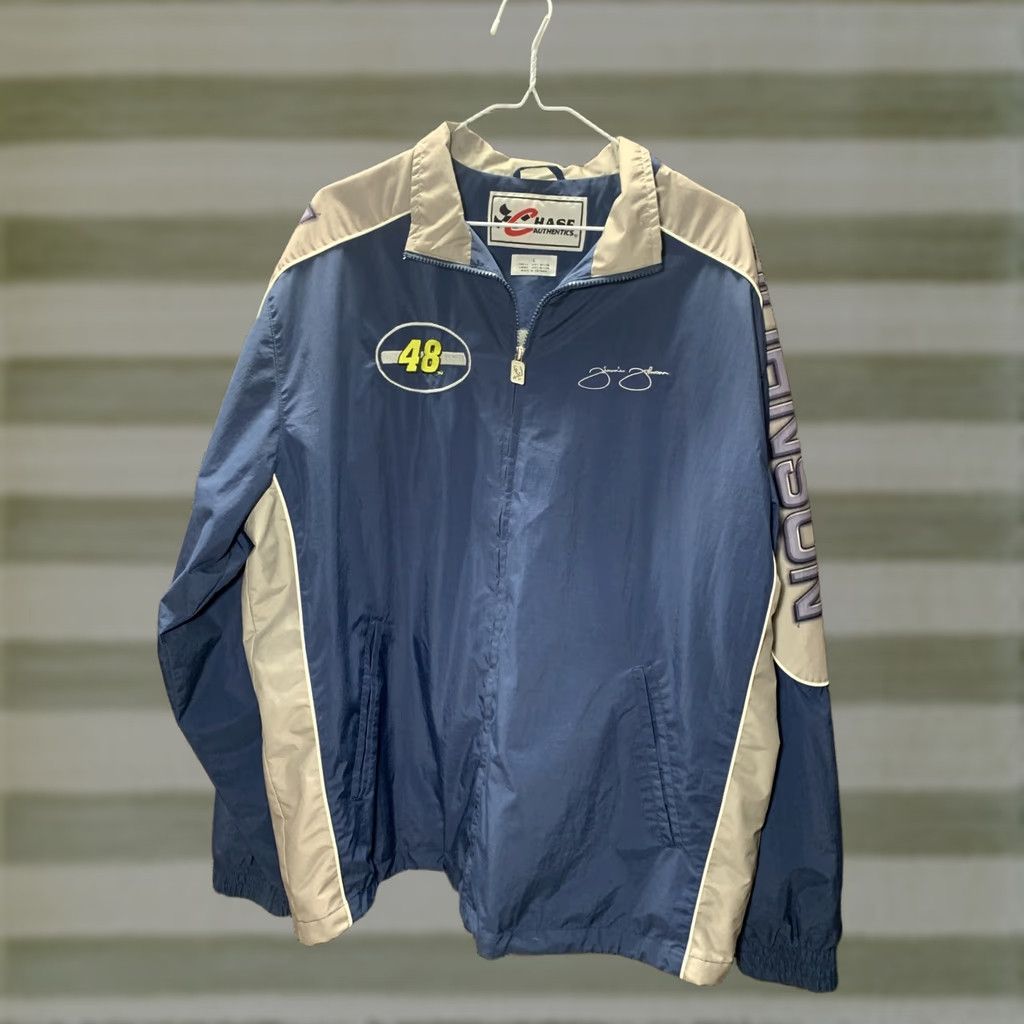 Chase Authentics CHASE AUTHENTIC JACKET Mens NASCAR Racing JIMMIE JOHNSON #48 NAVY BLUE L Size US XL / EU 56 / 4 - 1 Thumbnail
