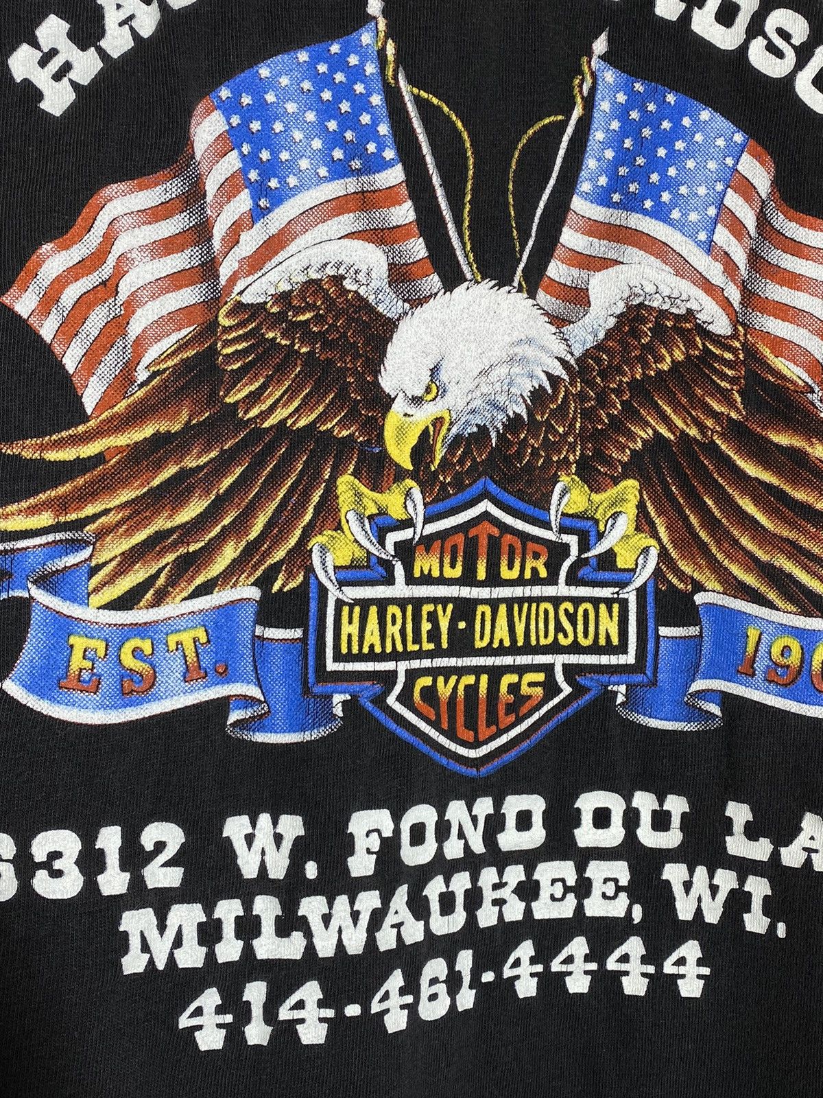 Harley Davidson × Vintage Vintage 1989 3D Emblem Harley Davidson Miluwaukee Size US XL / EU 56 / 4 - 17 Thumbnail