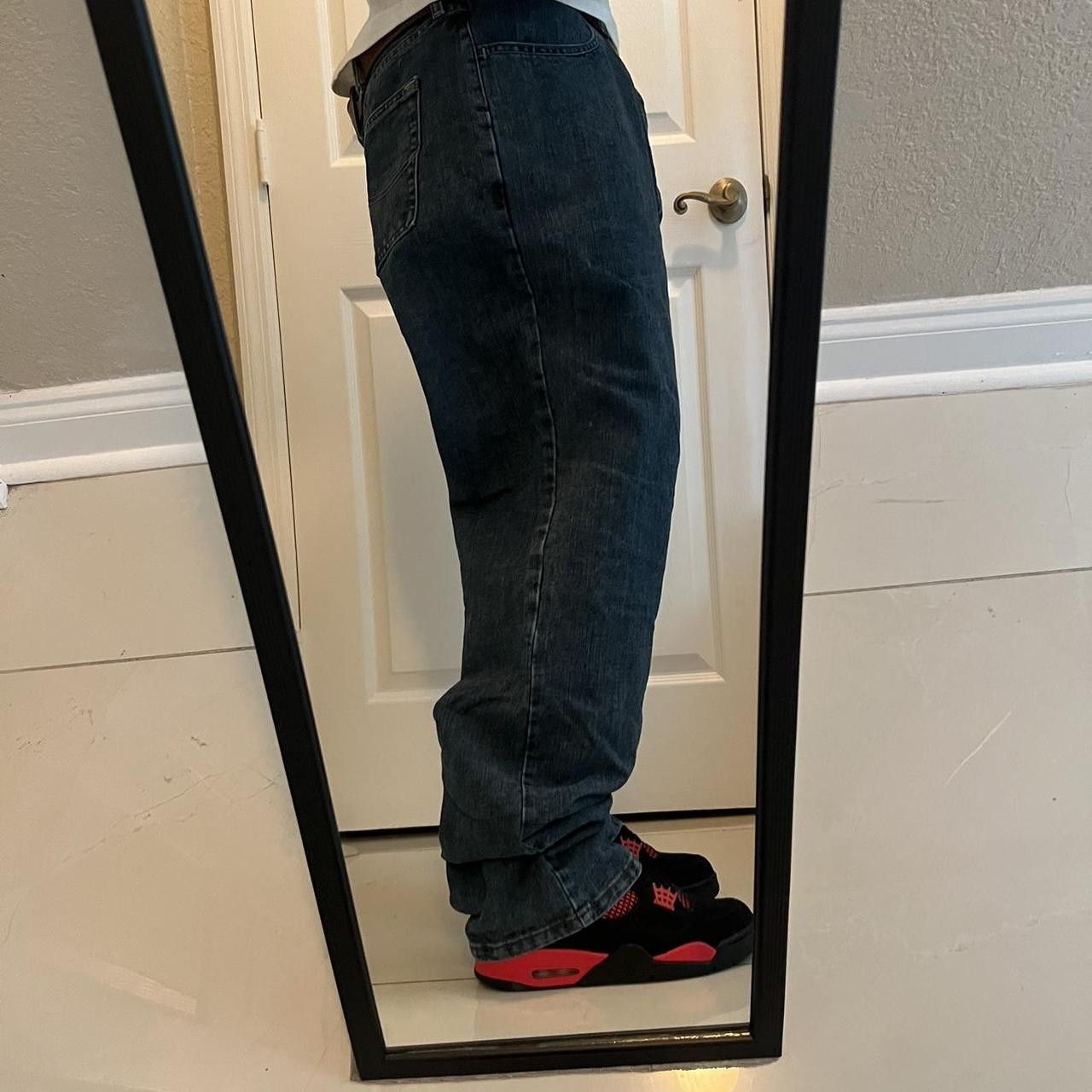 Lee × Vintage Vintage Y2K/2000s Baggy Grunge Dark Wash Denim Jeans! Size US 42 / EU 58 - 2 Thumbnail