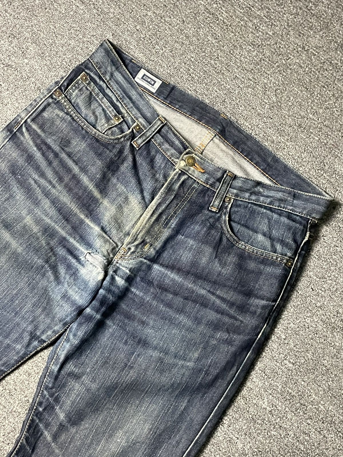 Edwin × Japanese Brand × Vintage Vintage EDWIN Men’s Straight Jeans (91) Size US 35 - 4 Thumbnail