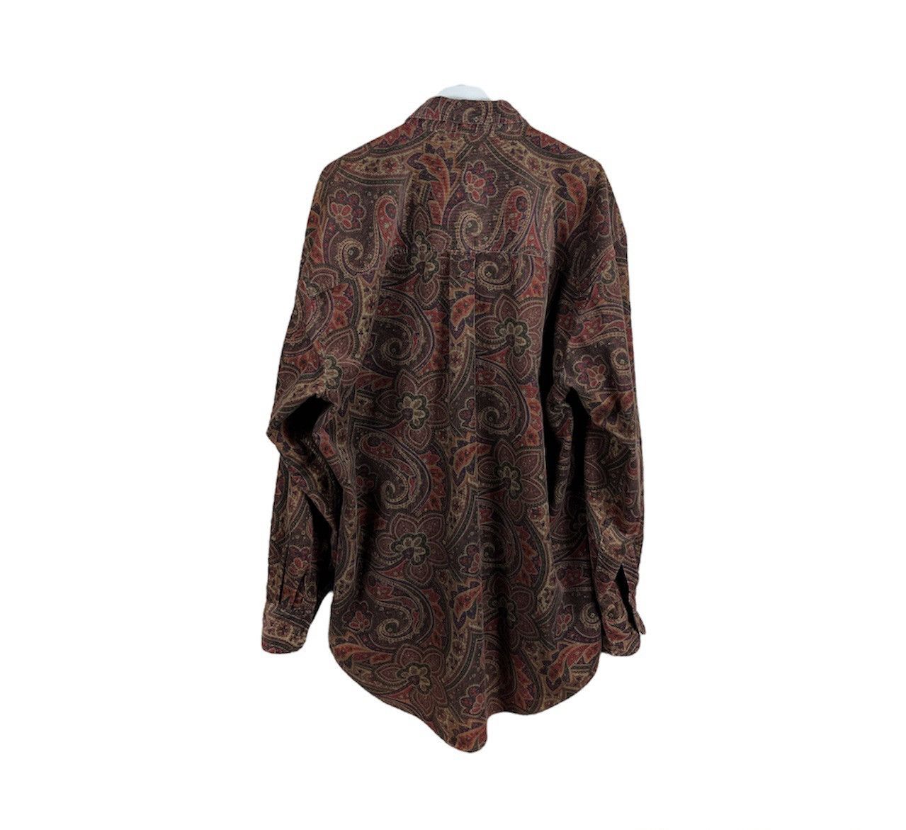 Chaps Ralph Lauren × Ralph Lauren × Vintage Chaps Ralph Lauren corduroy velvet fullprint floral shirt Size US L / EU 52-54 / 3 - 2 Thumbnail