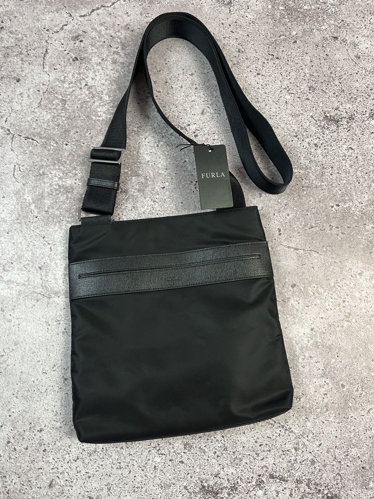 Furla NEW! Furla Sling/Shoulder Nylon/Leather Bag Size ONE SIZE - 4 Thumbnail