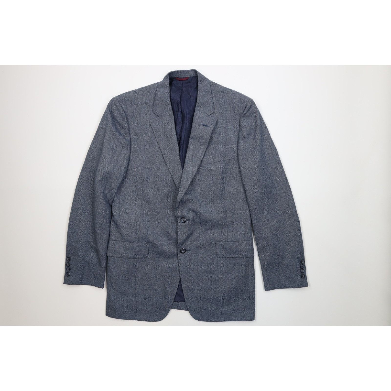 Vintage Vintage 70s Streetwear Heavy Wool 2 Piece Suit Wedding Size 42L - 2 Thumbnail