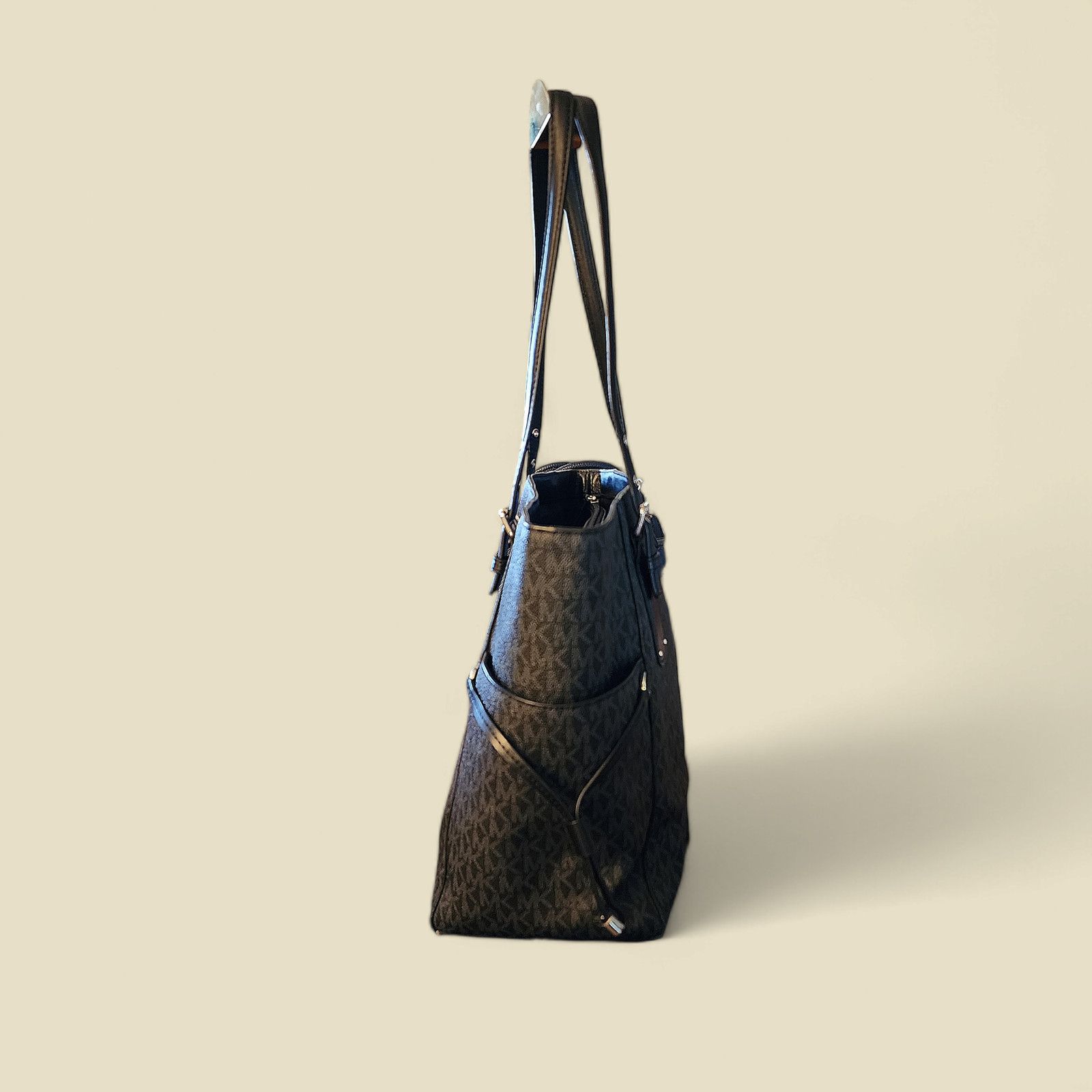Michael Kors Michael Kors Black Signature Voyager East West Tote Size ONE SIZE - 9 Thumbnail