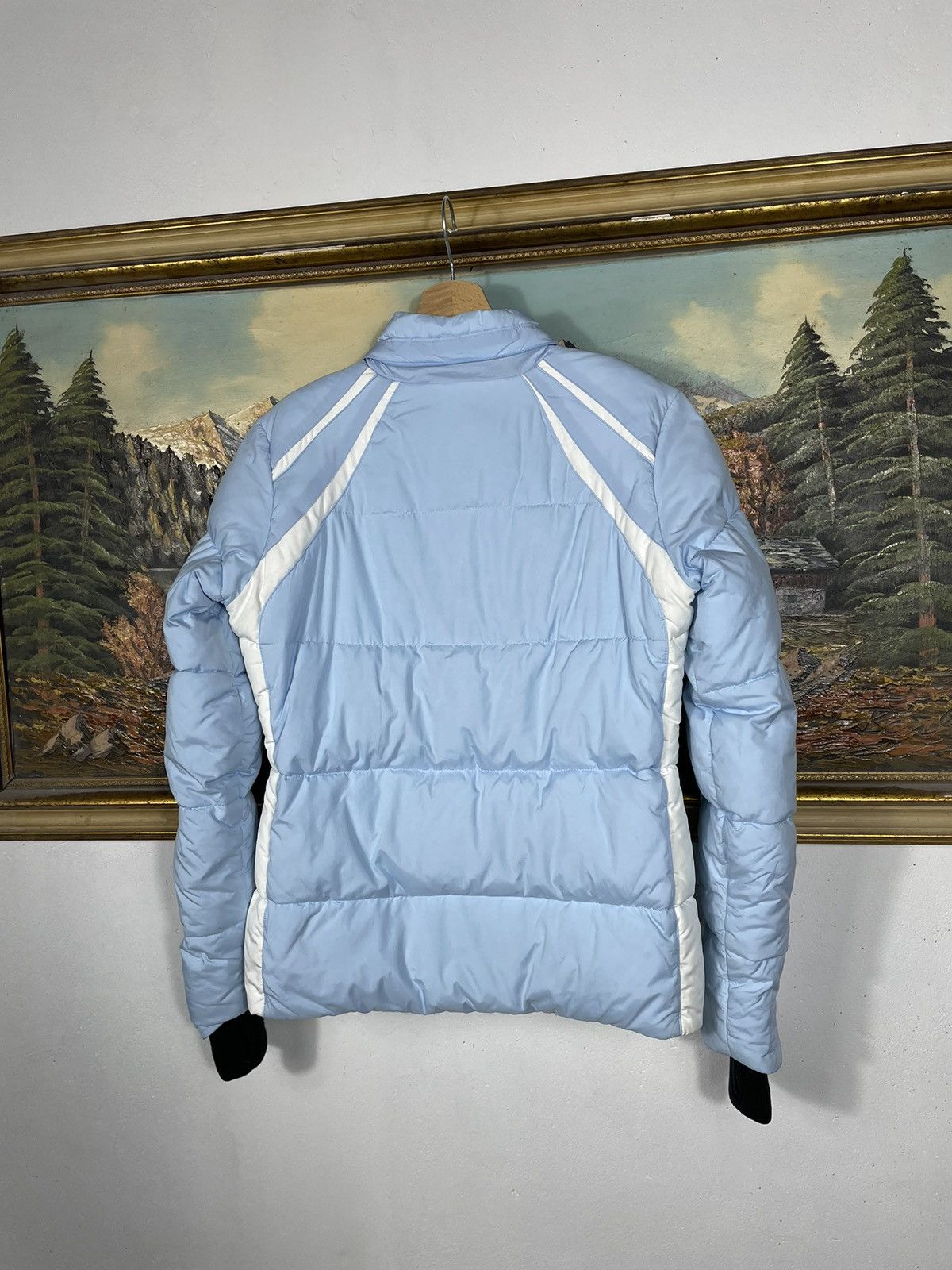 Nike × Vintage Nike Small Swoosh Zip Hoodie Blue Y2k 00s Retro Winter Warm Size XS / US 0-2 / IT 36-38 - 9 Thumbnail