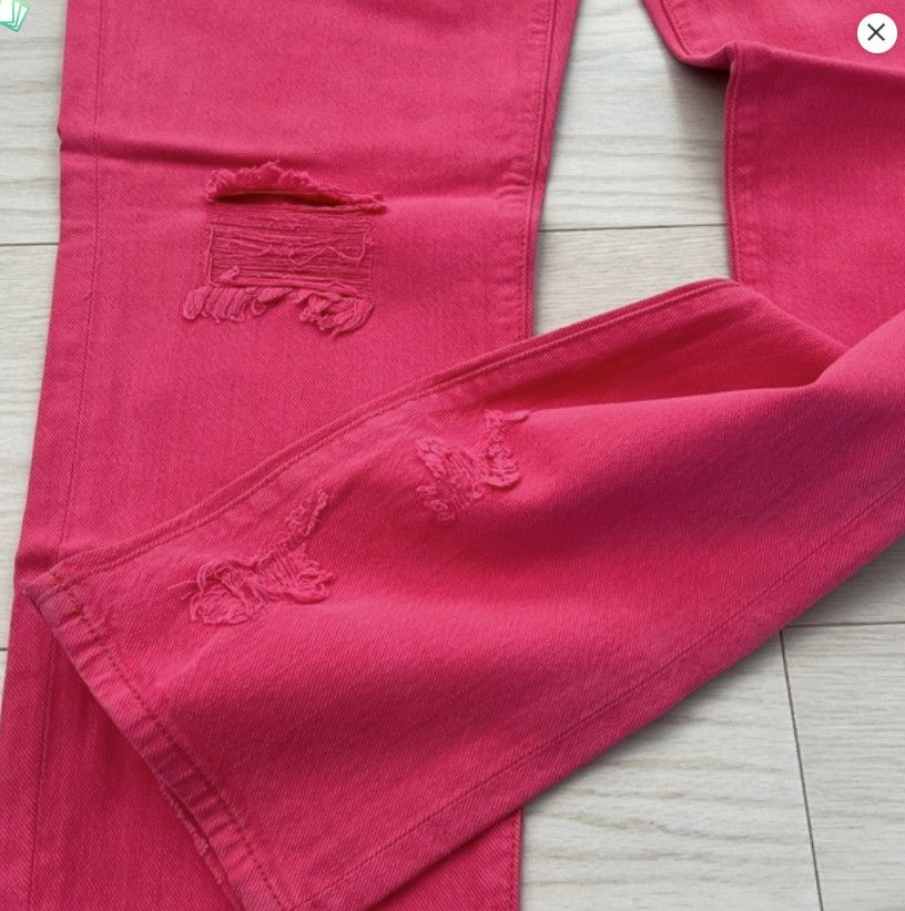 7 For All Mankind 7 For All Mankind THE SLIM Cigarette Jeans Peony Destroyed Size 25" / US 0 / IT 36 - 5 Thumbnail