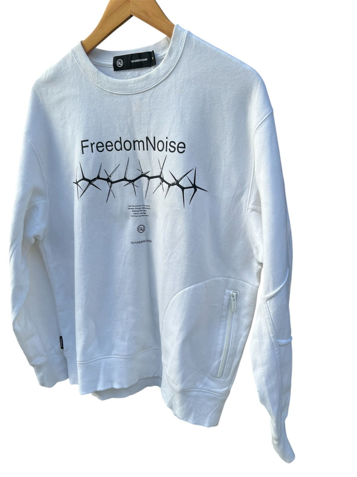 Undercover 🔥🎧"FREEDOM NOISE" GUxUNDERCOVER White Sweatshirts Size US M / EU 48-50 / 2 - 3 Thumbnail