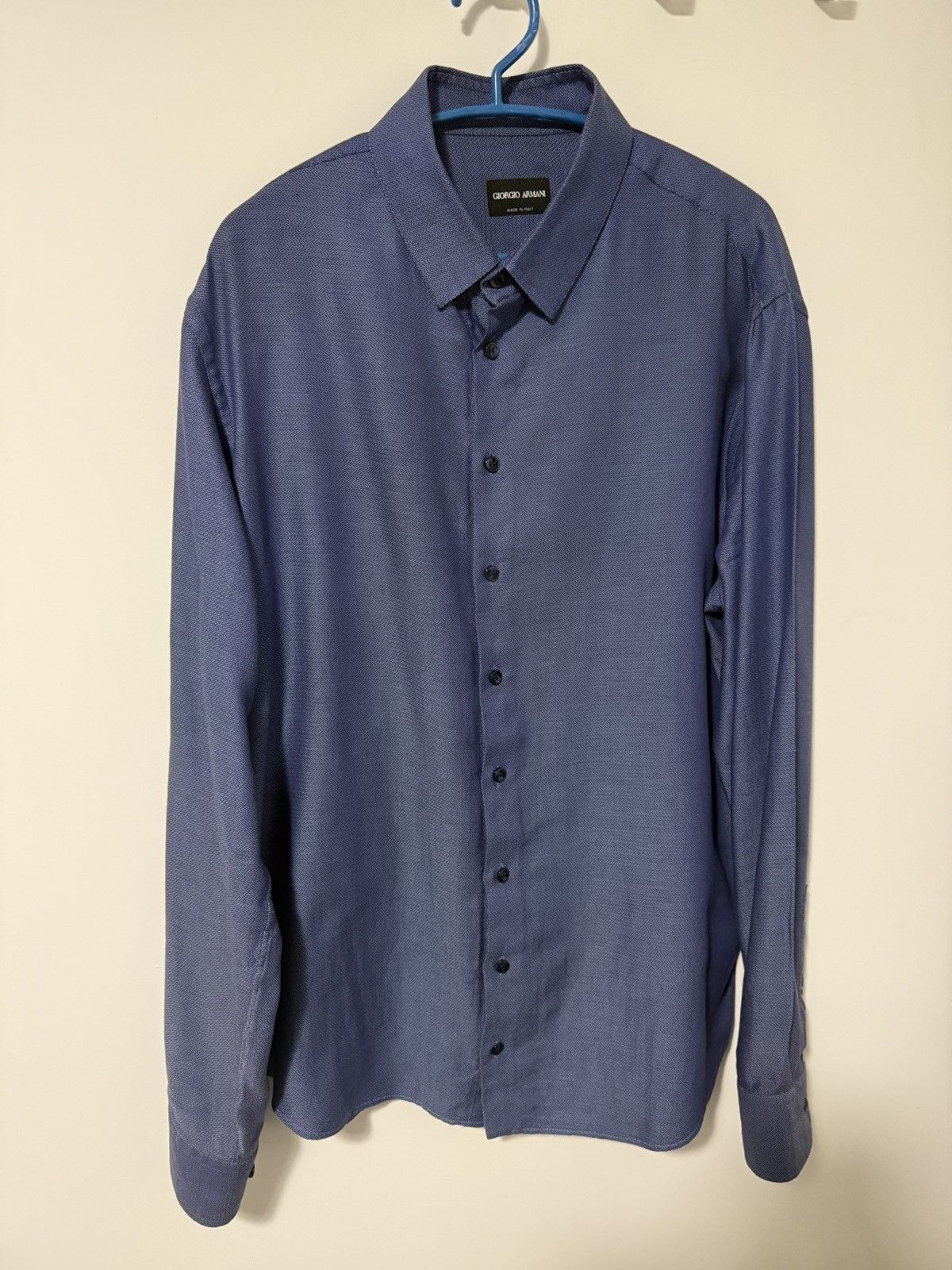 Giorgio Armani Giorgio Armani blue shirt Size US XL / EU 56 / 4 - 1 Thumbnail