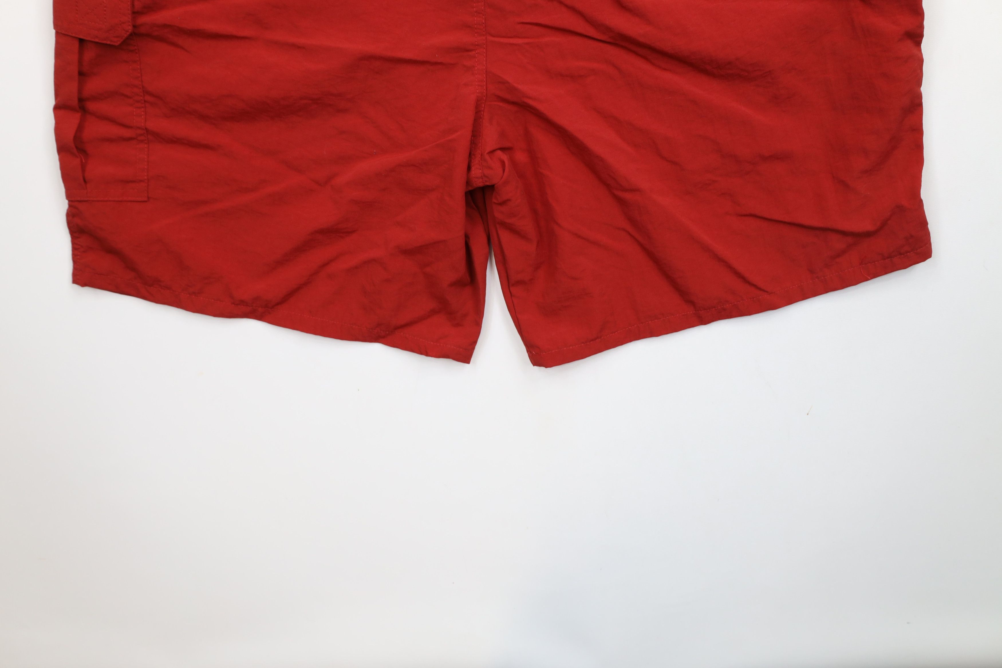 Vintage Vintage 90s Streetwear Belted Hiking Cargo Shorts Red Size US 34 / EU 50 - 11 Thumbnail