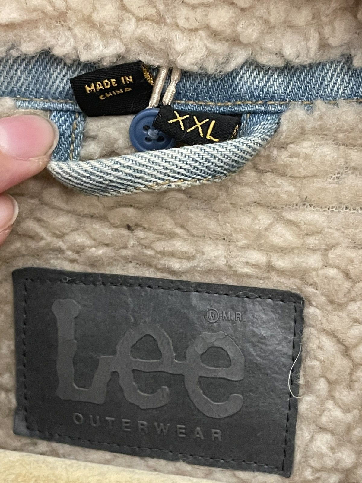 Lee × Vintage 2000’s Lee Denim Jacket with Shearling Size US XXL / EU 58 / 5 - 5 Thumbnail