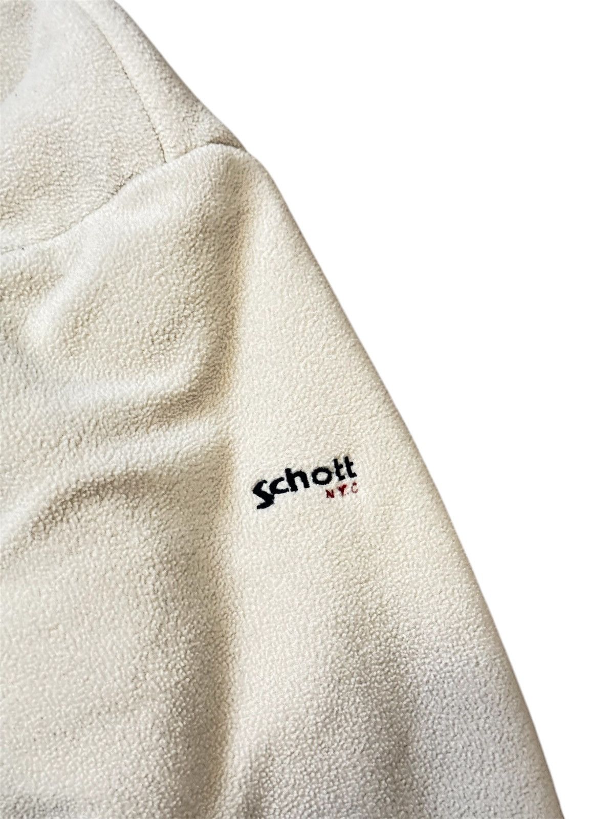 Schott × Vintage Vintage Y2K Schott Sherpa Fleece Zip Hoodie Jacket Size US M / EU 48-50 / 2 - 5 Thumbnail