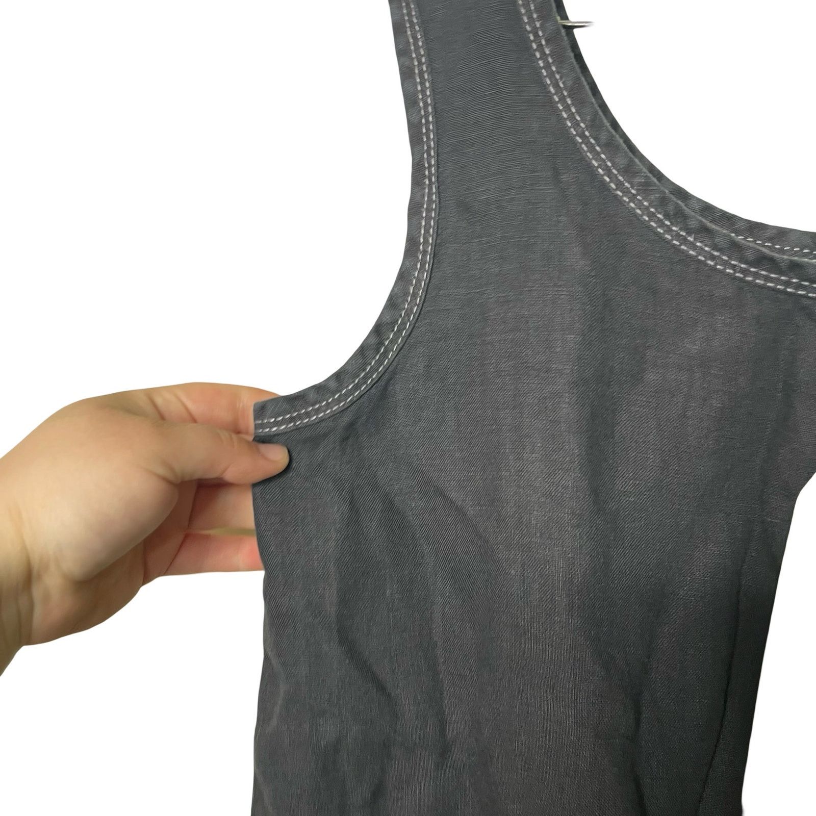 Current/Elliot Current/Elliott Zip Cargo Crop 100% Linen Jumpsuit in Black Size 24" / US 00 / IT 34 - 4 Thumbnail