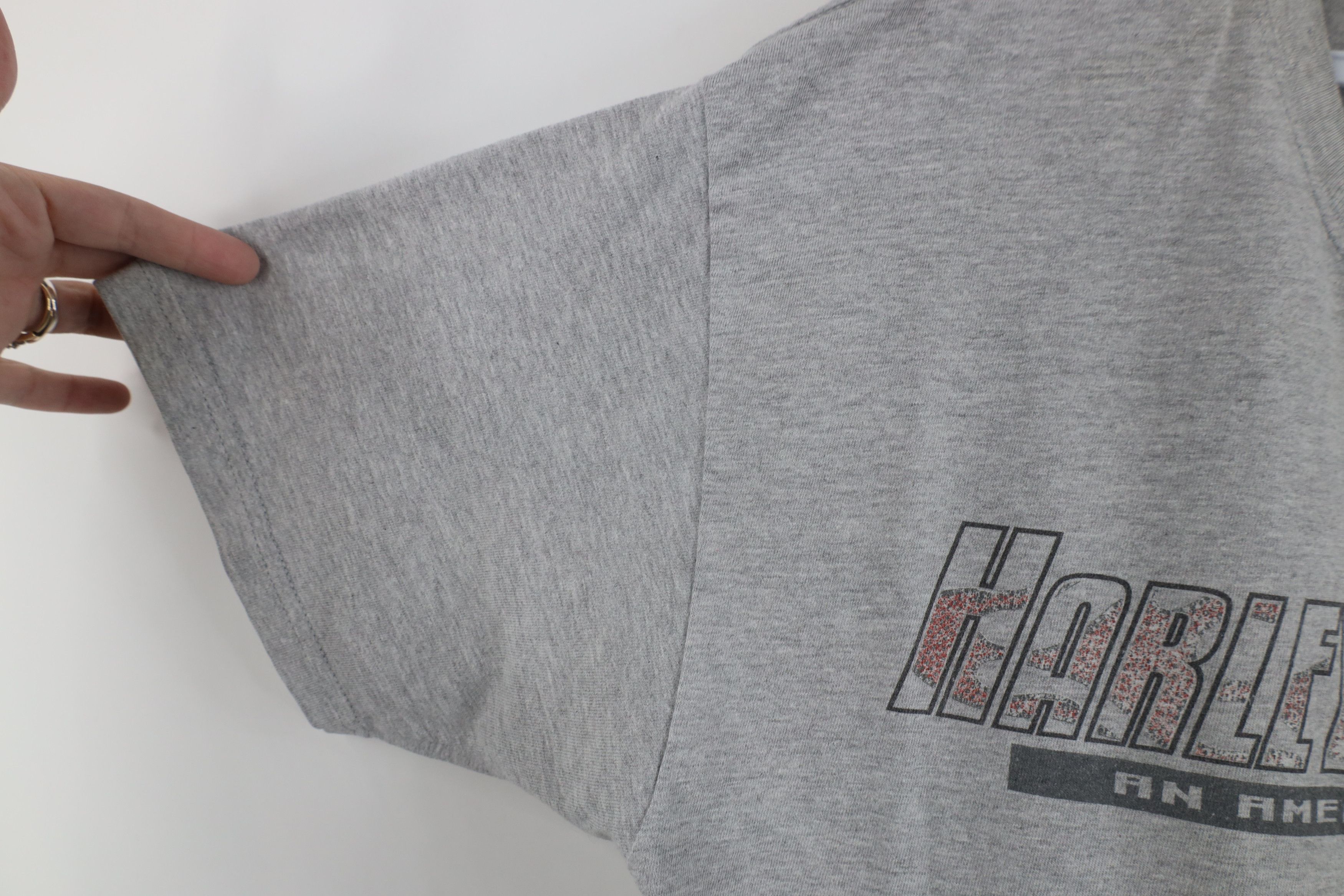 Harley Davidson Vintage Y2K 2005 Harley Davidson Fire Flames T-Shirt Gray Size US L / EU 52-54 / 3 - 10 Thumbnail
