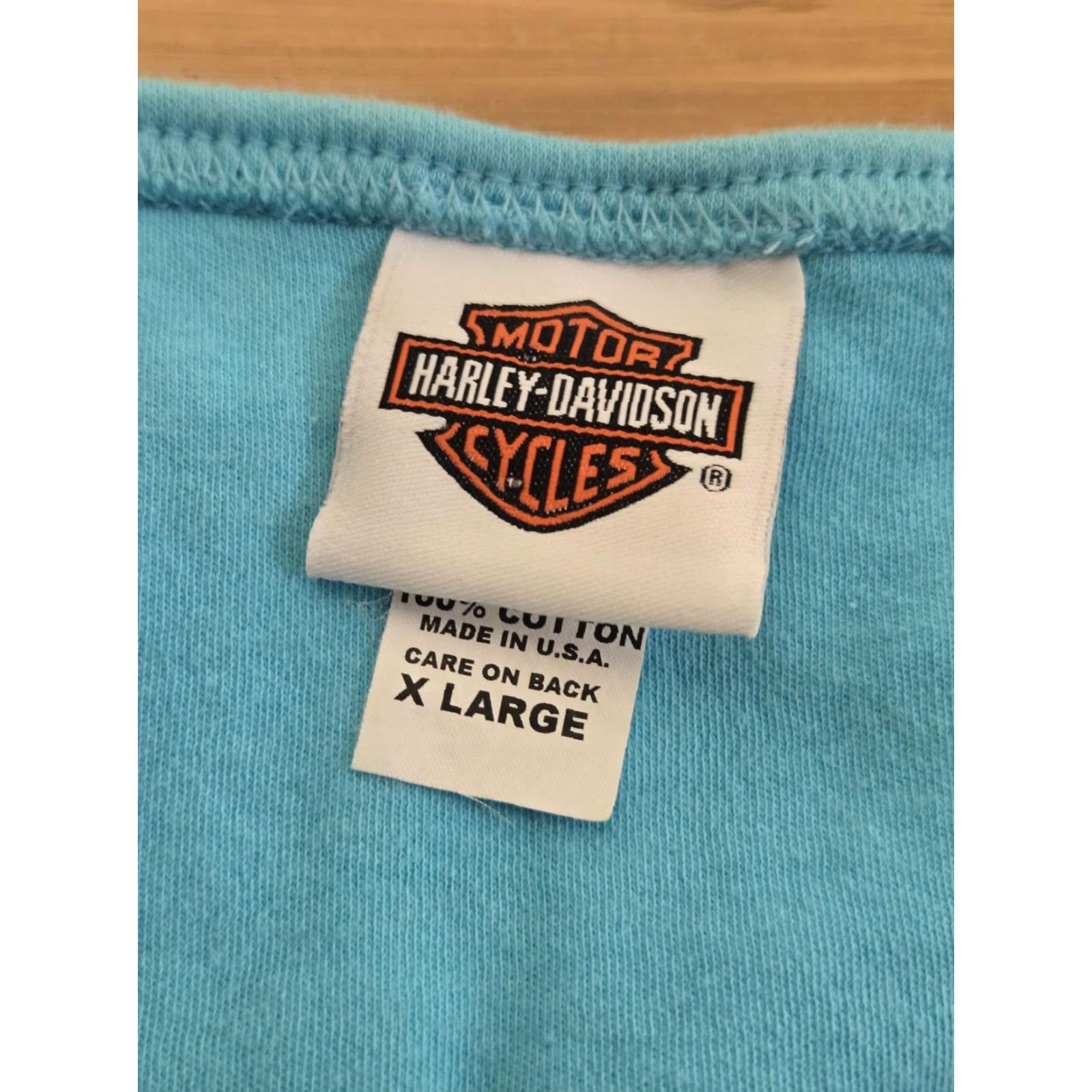Harley Davidson VINTAGE Harley-Davidson Shirt Womens XL Blue Motorcycle Moto USA Des Moines Iowa Zooks Size XL / US 12-14 / IT 48-50 - 3 Thumbnail