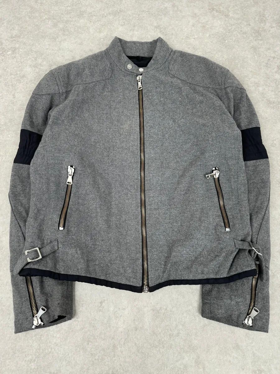 Gianfranco Ferre 2000s Gianfranco Ferré Grey Wool Zip-up Jacket Size US M / EU 48-50 / 2 - 4 Thumbnail