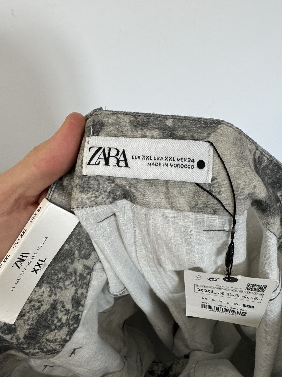 Zara Zara Relaxed Oversize Cargo Pants Multipocket Snow Camo Rare Size US 38 / EU 54 - 5 Thumbnail