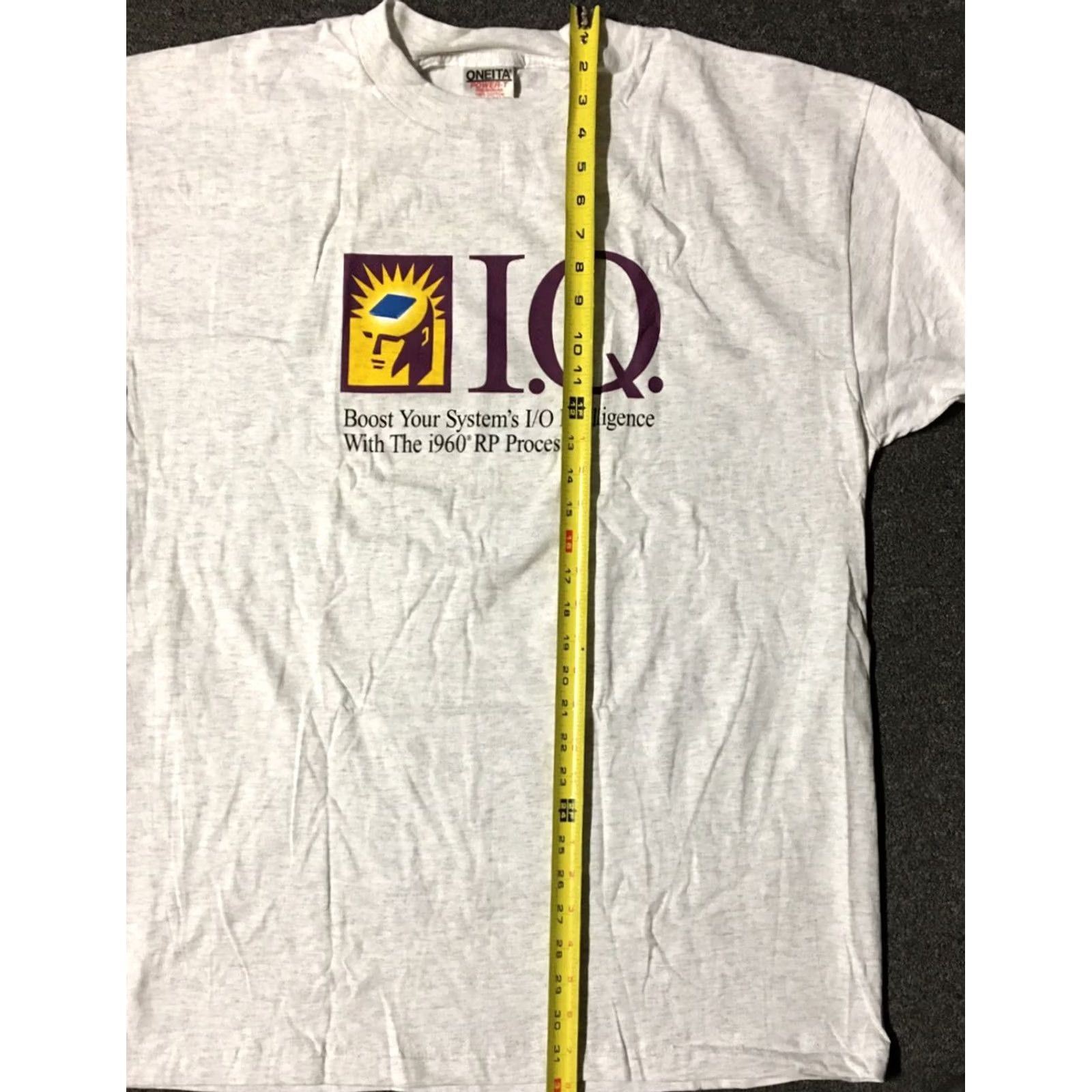 Apple VINTAGE Intel i960 Promo Shirt XL Gray Short Sleeve Crew Neck Men T-Shirt 90s Vintage Grunge Tech Logo Shirt Size US XL / EU 56 / 4 - 7 Thumbnail