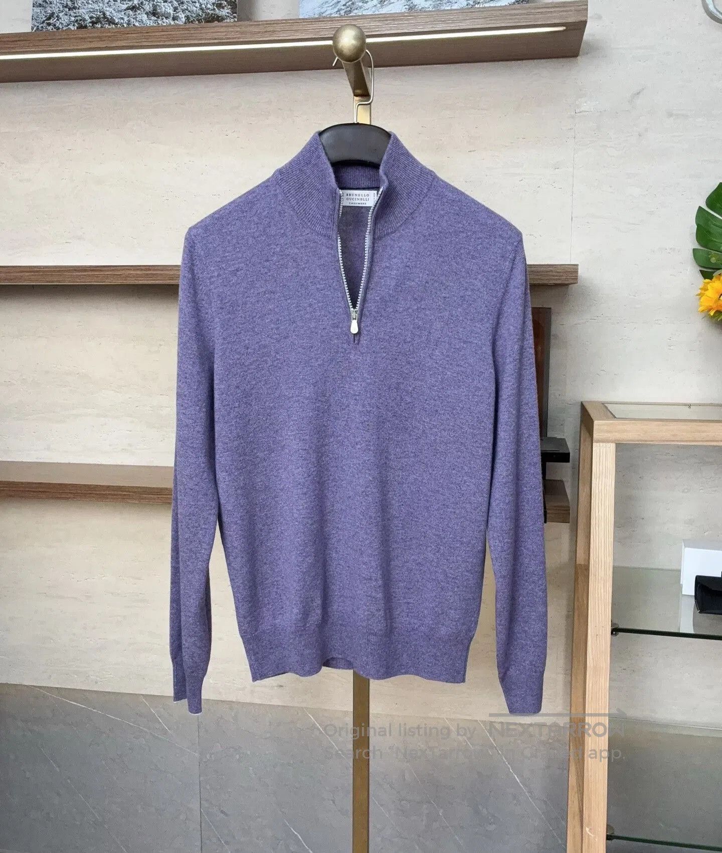 Brunello Cucinelli Brunello Cucinelli Purple Cashmere Sweater. Size US M / EU 48-50 / 2 - 1 Thumbnail