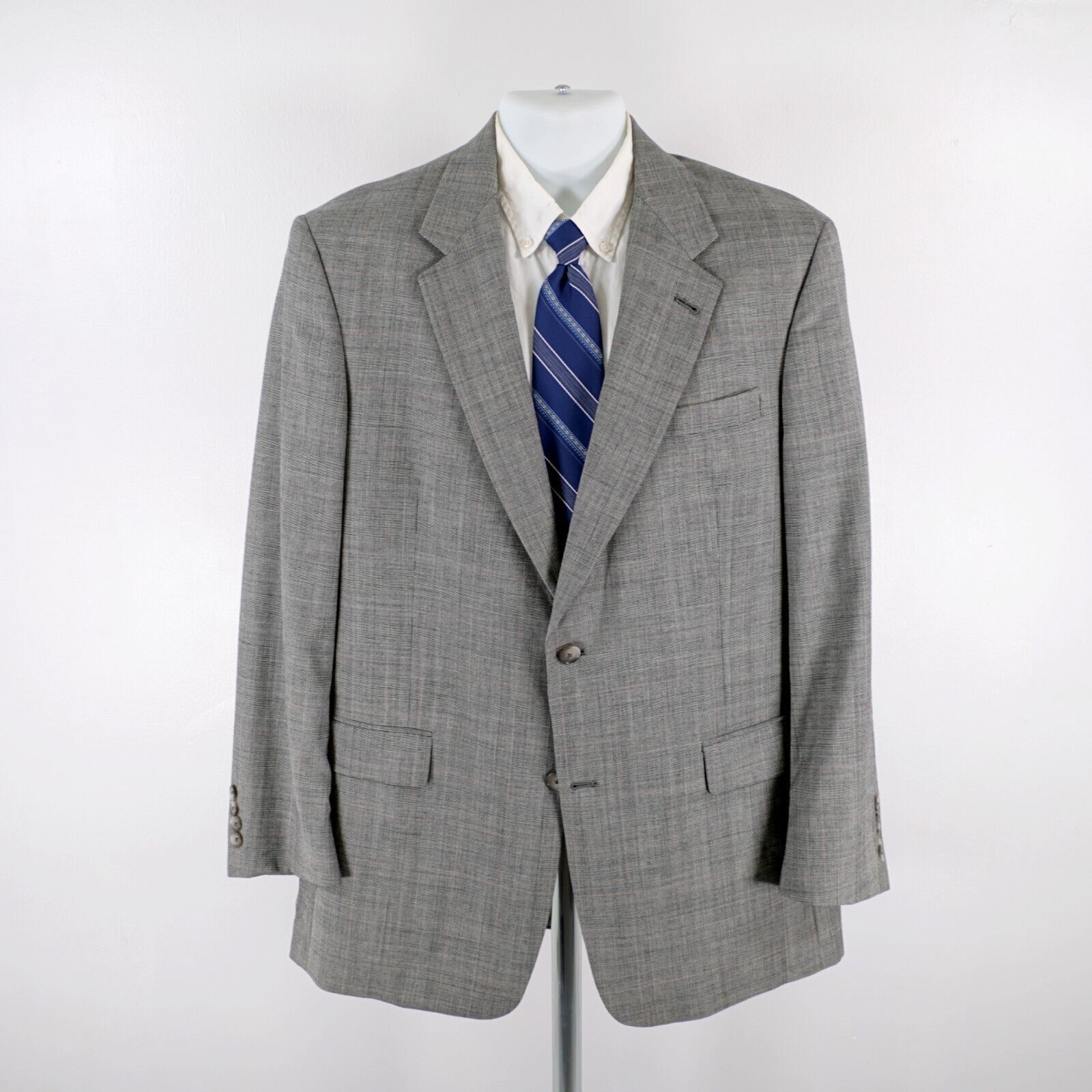 Hart Schaffner Marx Hart Schaffner Marx Wool Gray Glen Plaid W/ Red Windowpane 2 Size 42L - 5 Thumbnail