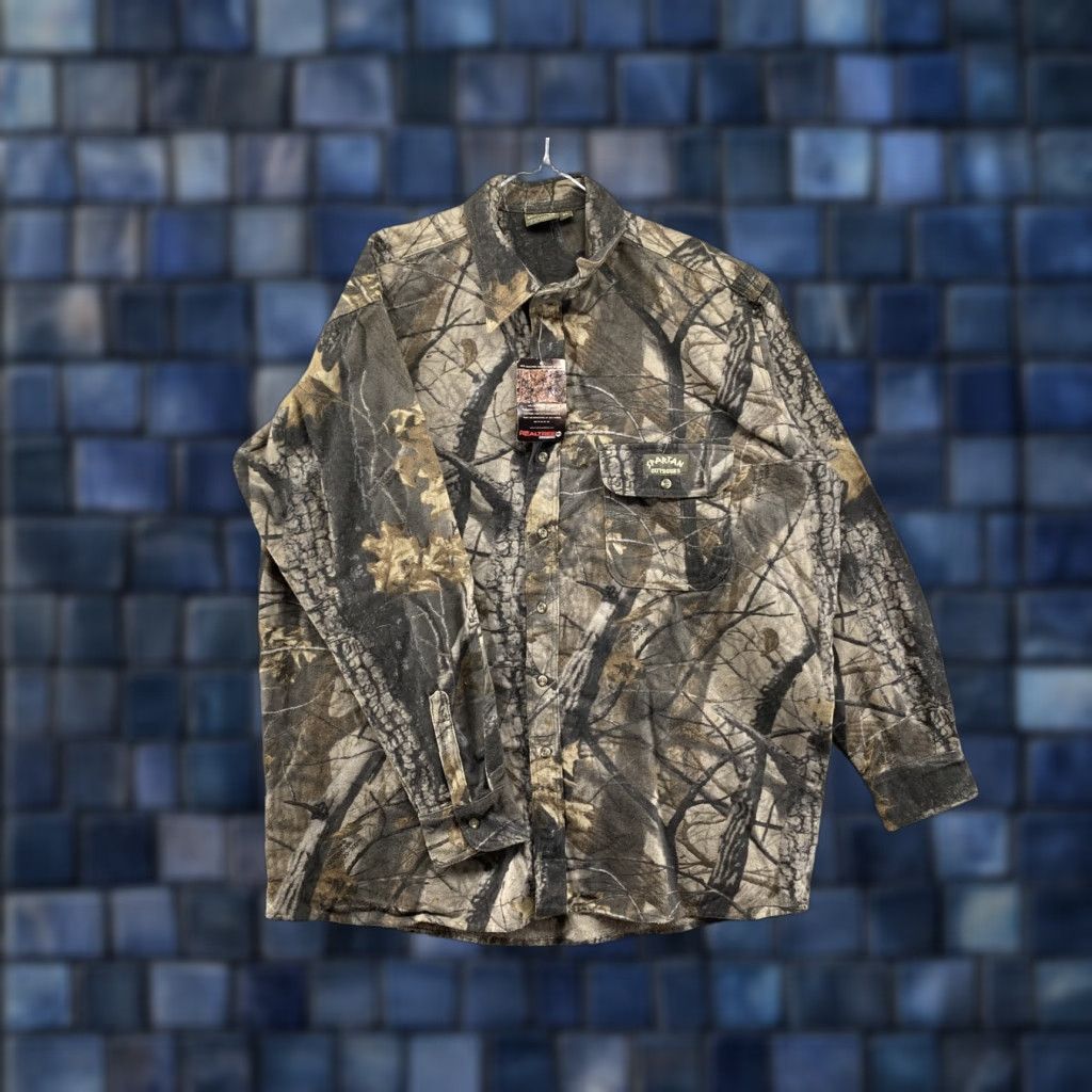 Realtree VINTAGE Spartan Realtree Hardwoods Camo Button Long Sleeve Chamois Shirt USA Size XL NEW Size US XL / EU 56 / 4 - 1 Thumbnail