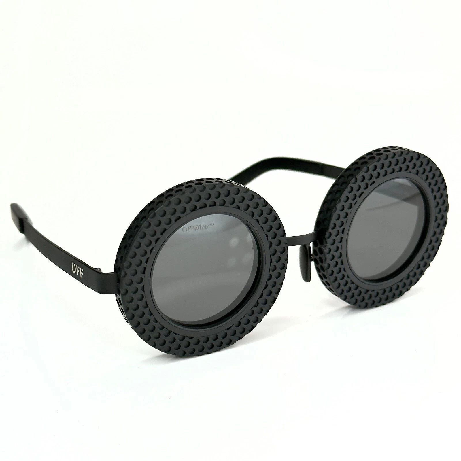 Off-White OFF-WHITE 100 OERI100 Black CHICAGO Round Bold Sunglasses Size ONE SIZE - 9 Thumbnail