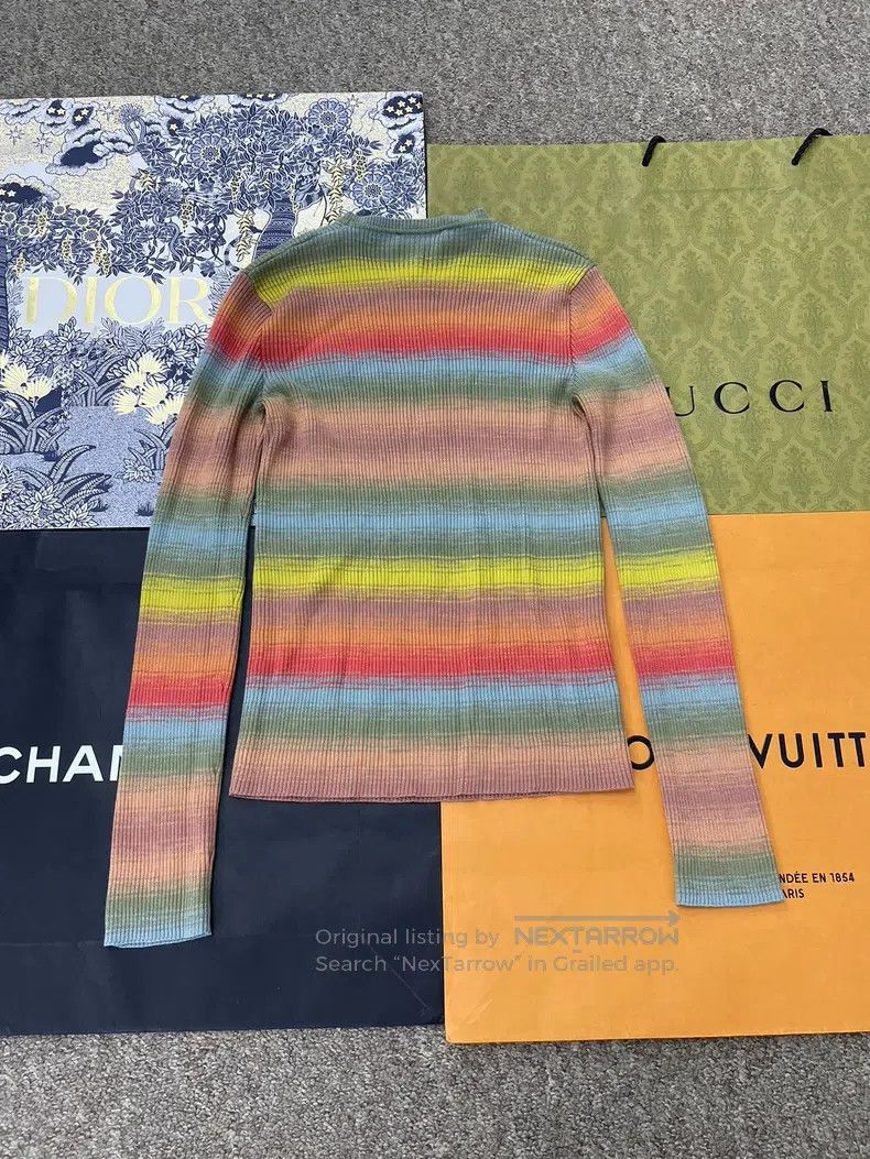 Dior Dior Rainbow striped knit sweater Size XS / US 0-2 / IT 36-38 - 3 Thumbnail