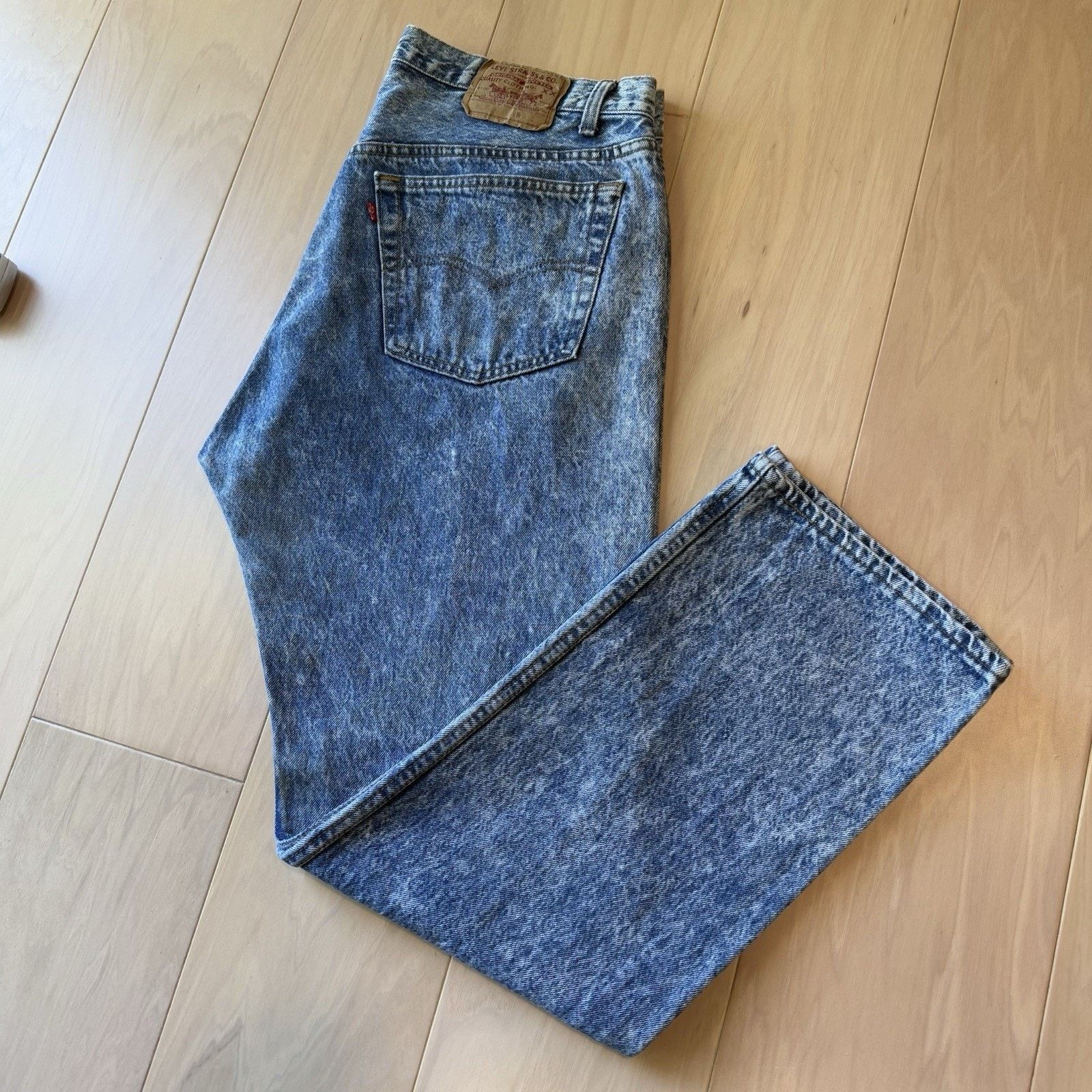 Levi's Vintage Levis 501 Jeans 37 Blue 80s Stone Wash Made in USA Size US 37 - 10 Thumbnail