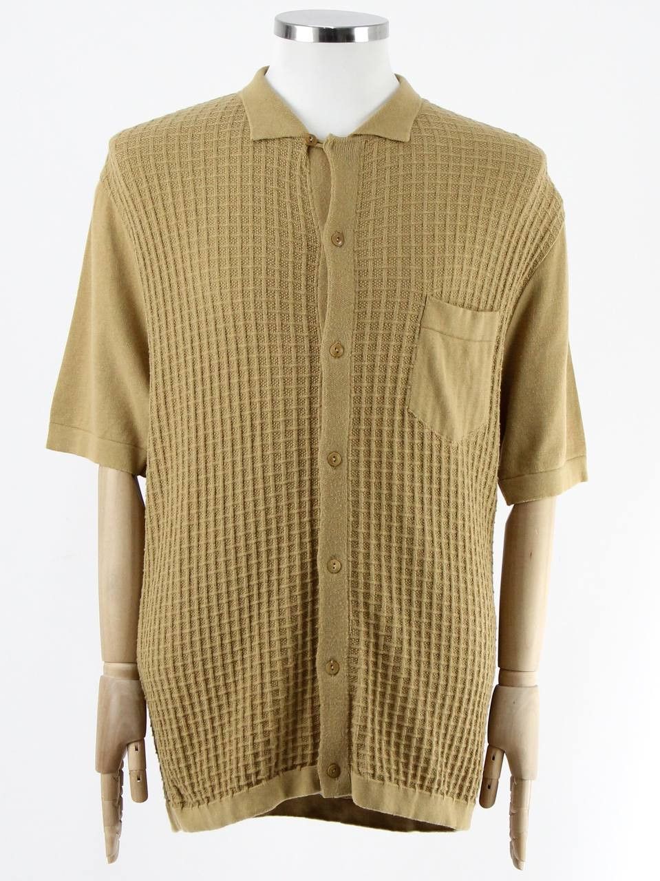 Percival PERCIVAL Textured knit shirt with short sleeves Size US XL / EU 56 / 4 - 1 Thumbnail
