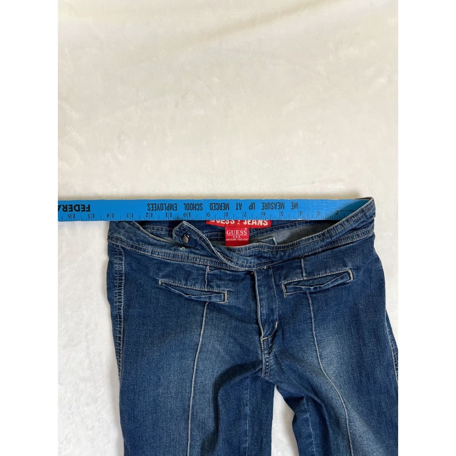 Guess VINTAGE GUESS Capri Jeans Women's 27 Low Rise Blue Y2K Size 27" / US 4 / IT 40 - 4 Thumbnail