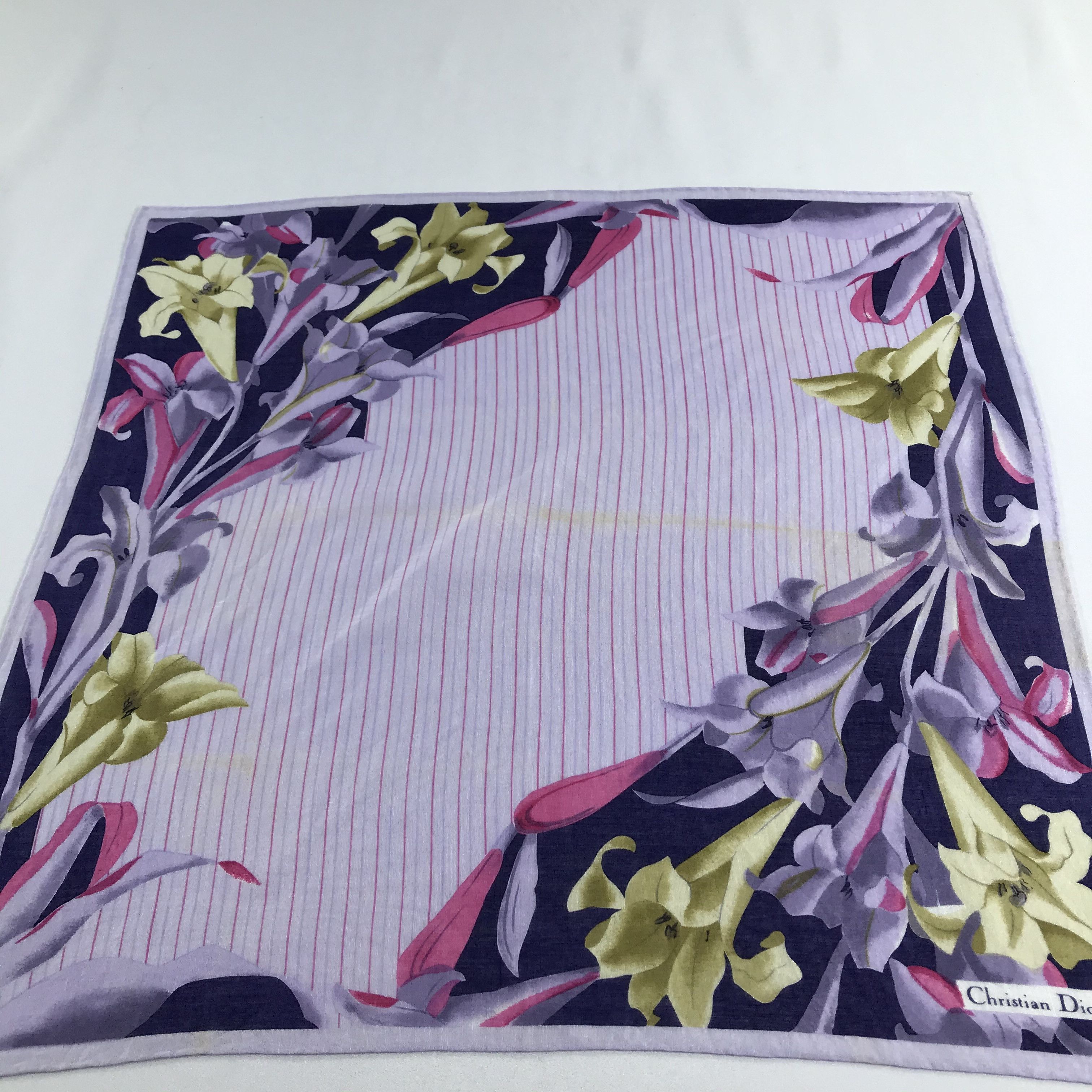 Christian Dior Monsieur Christian Dior Handkerchief Neckerchief Bandana H1048 Size ONE SIZE - 5 Thumbnail