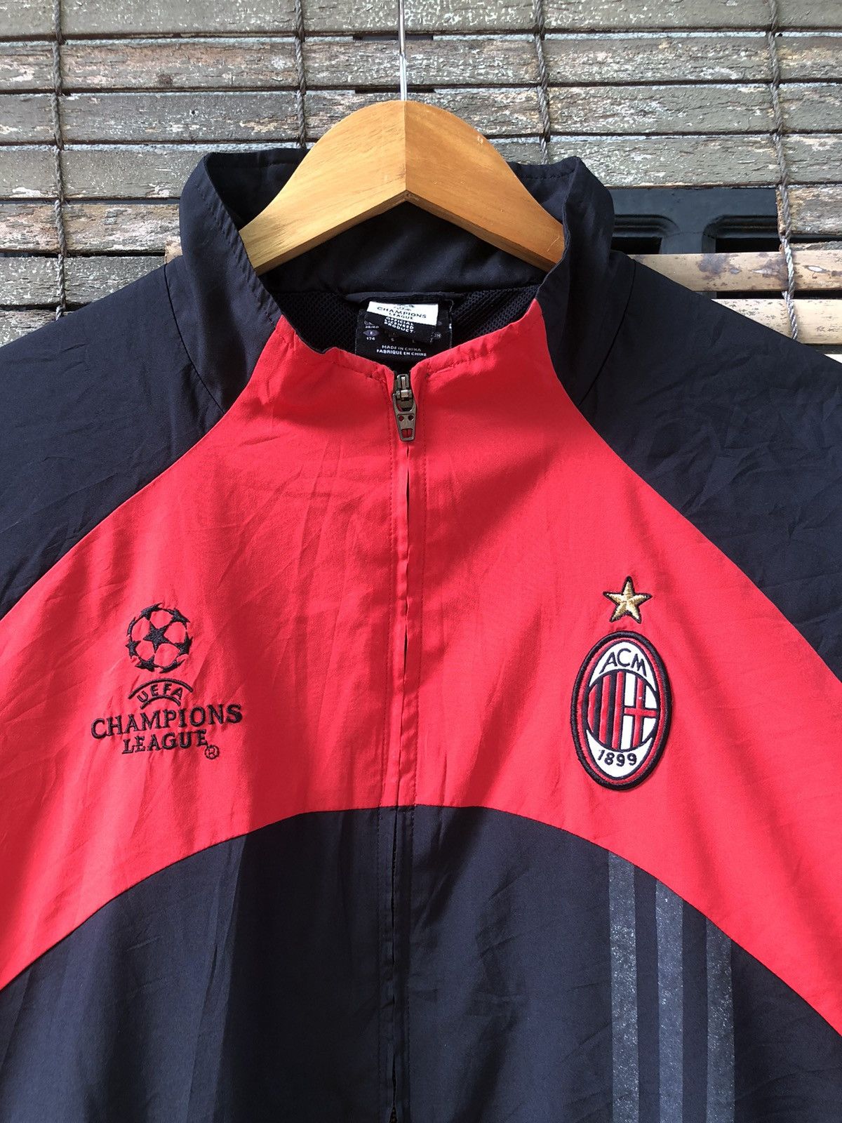 Adidas 🔥Vintage🔥90s Adidas UEFA AC Milan Fullzipper Jackets Size US XL / EU 56 / 4 - 2 Thumbnail