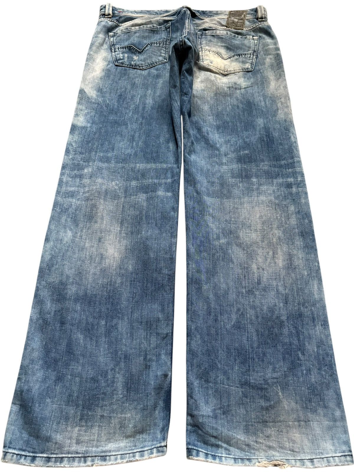 Diesel Vintage Diesel Mud Wash Distressed Loose Baggy Jeans Size US 37 - 2 Thumbnail