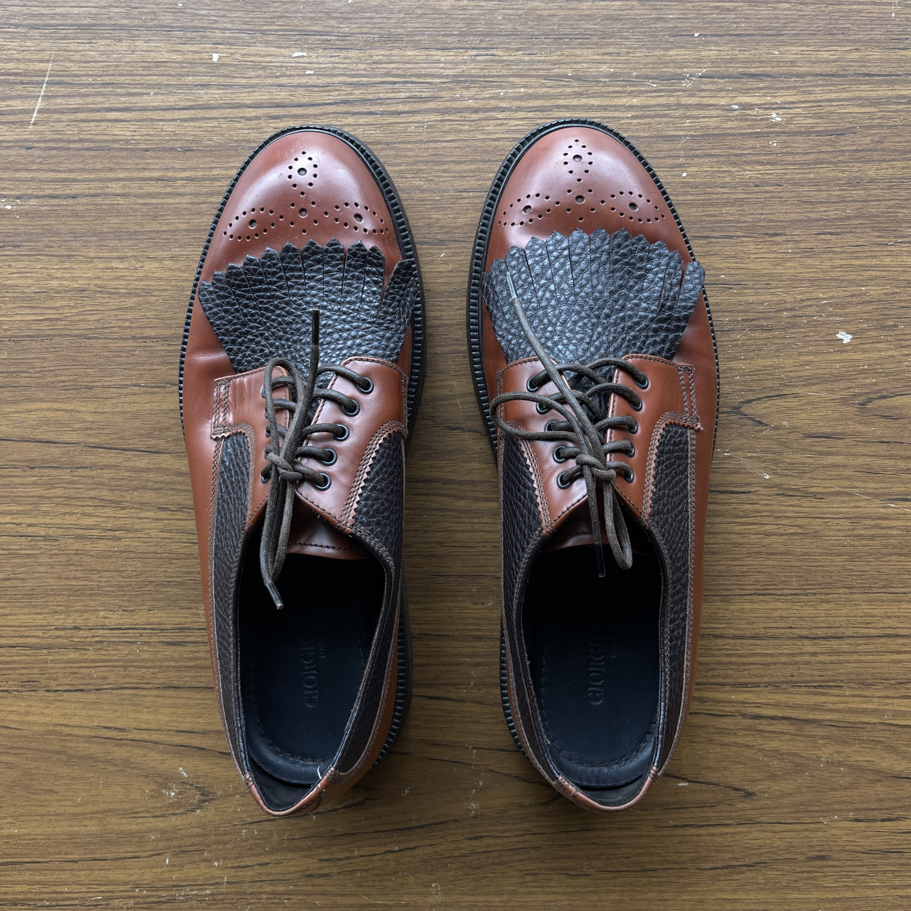 Giorgio Armani Giorgio Armani Leather Brogues Size US 9 / EU 42 - 1 Thumbnail