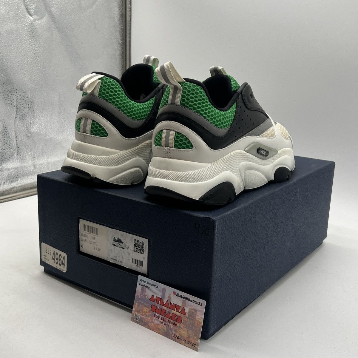 Dior Dior b22 white green Size US 9 / EU 42 - 5 Thumbnail