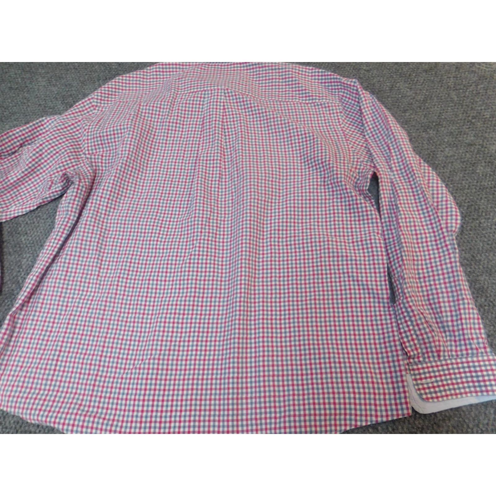 Jos. A. Bank Jos A Bank Mens Shirt XL Red Plaid Button-Up Collared Long Sleeve Button-Down Manchets Size US XL / EU 56 / 4 - 7 Thumbnail