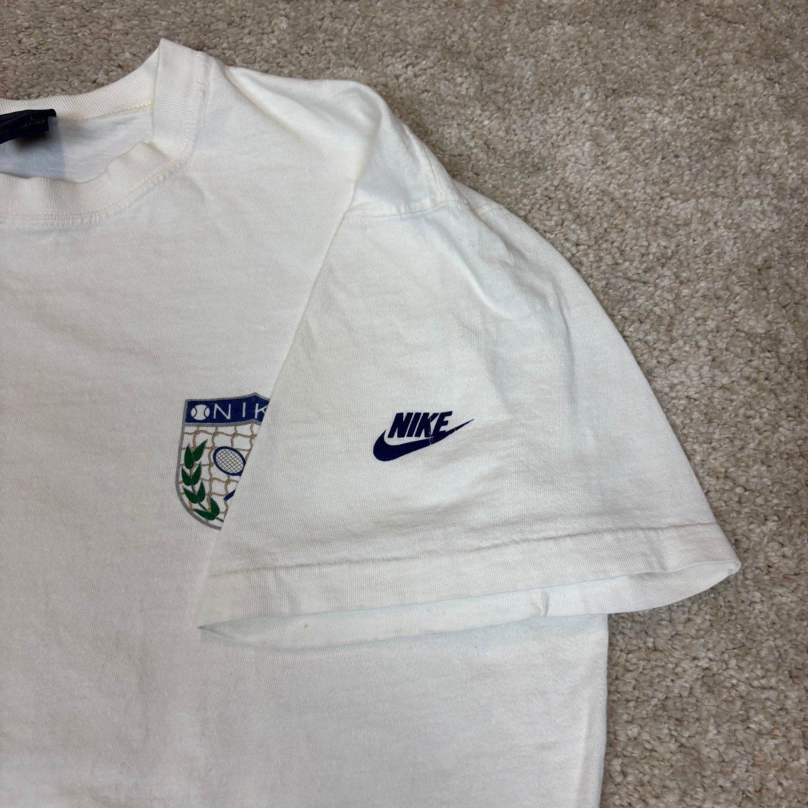 Nike VTG 80s Nike John McEnroe Tennis Crest T Shirt Large Size US L / EU 52-54 / 3 - 3 Thumbnail