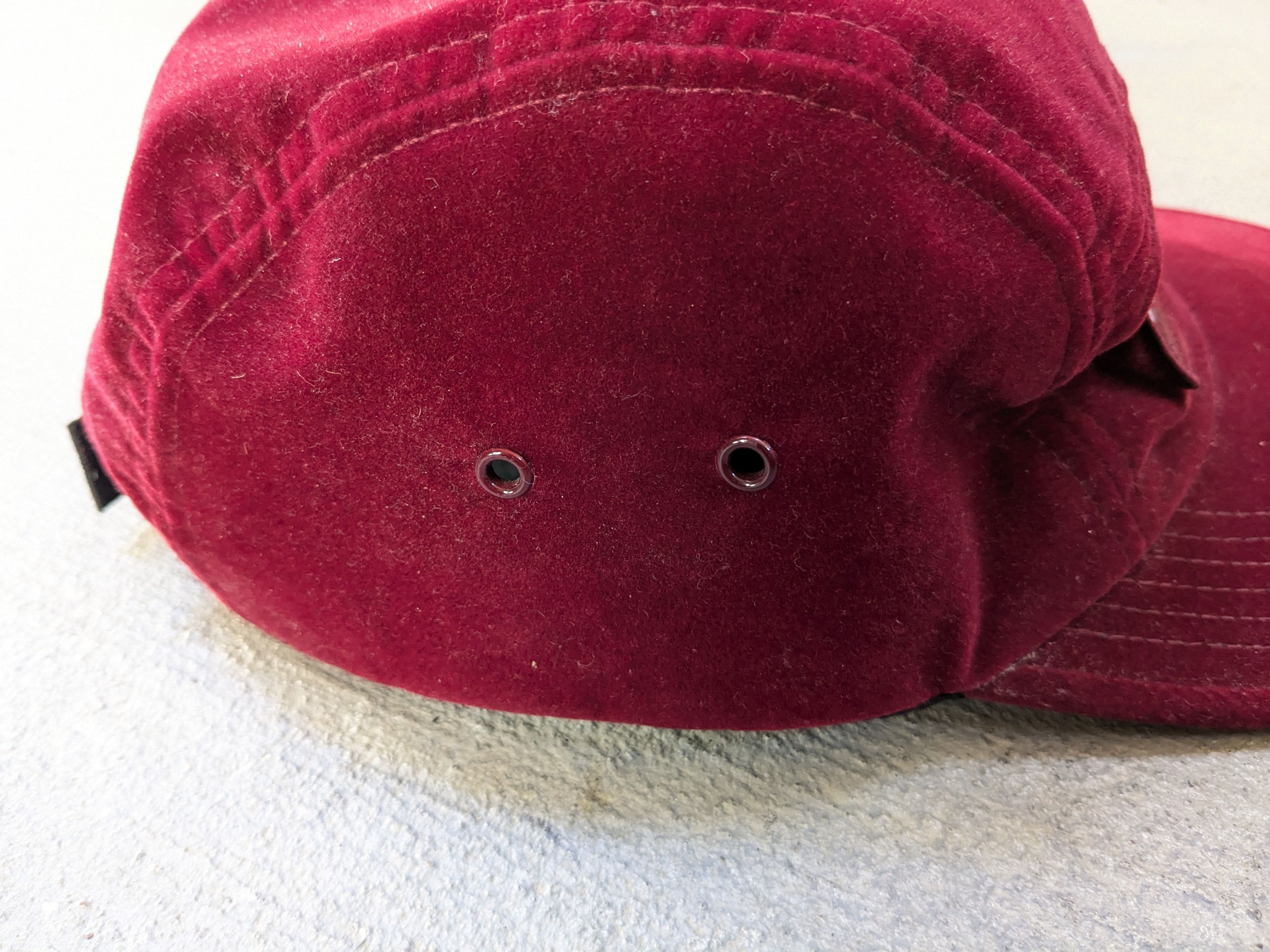 Supreme Supreme Velour Camp Cap 5 Panel Maroon Burgundy SS16 Size ONE SIZE - 6 Thumbnail