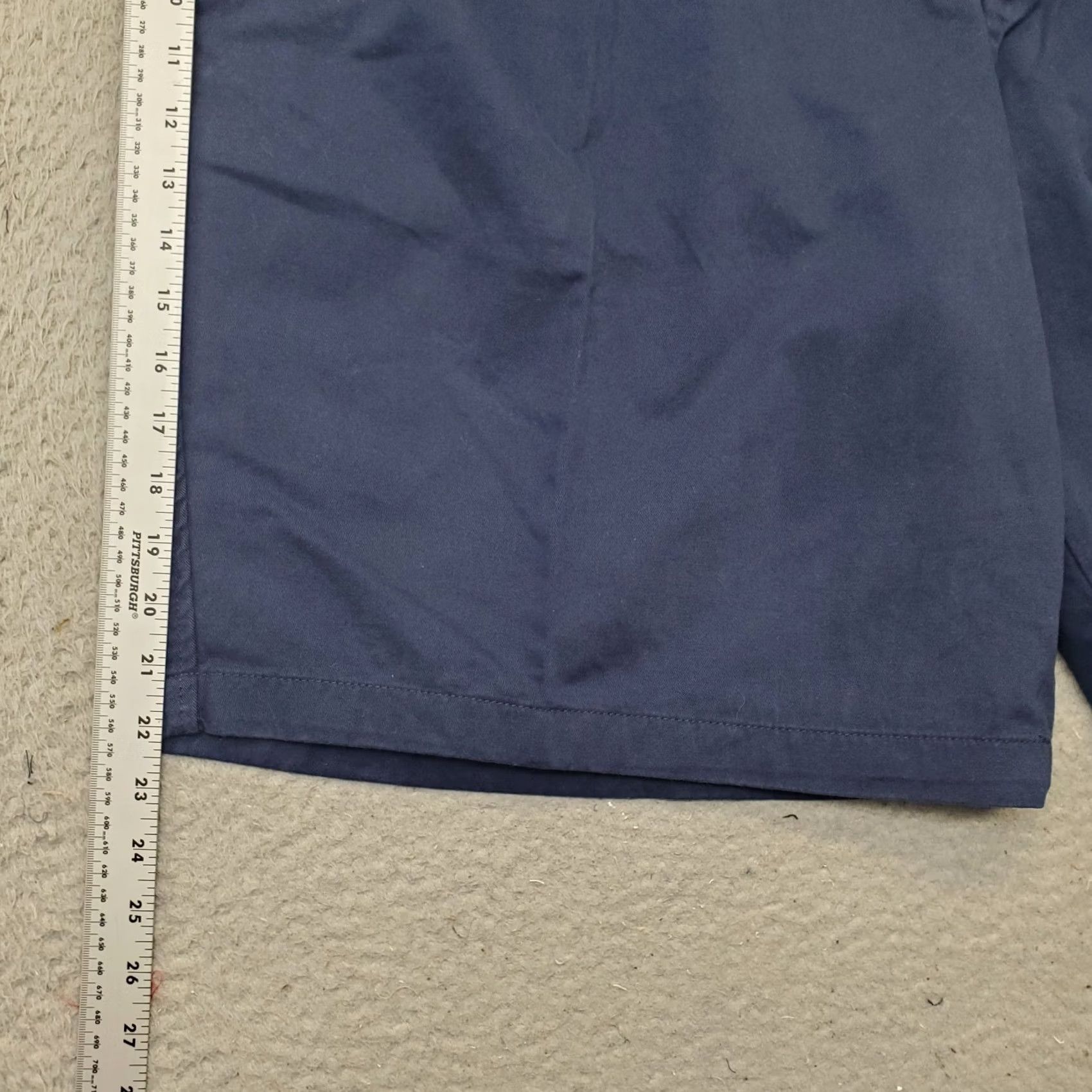 Vintage Saddlebred Chino Shorts Mens Plus 48W Blue Pleated Front Regular Fit High Waist Short Size US 30 / EU 46 - 3 Thumbnail
