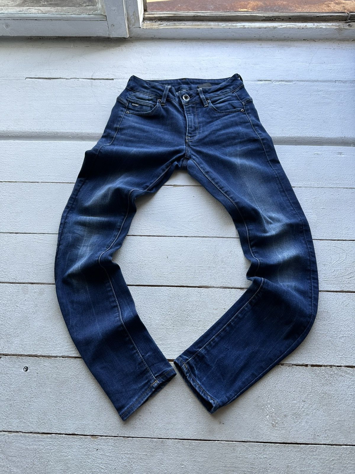 G-Star VNTG🚨G STAR RAW Jeans AVANT GARDE Washed Denim y2k Size 23" - 1 Thumbnail