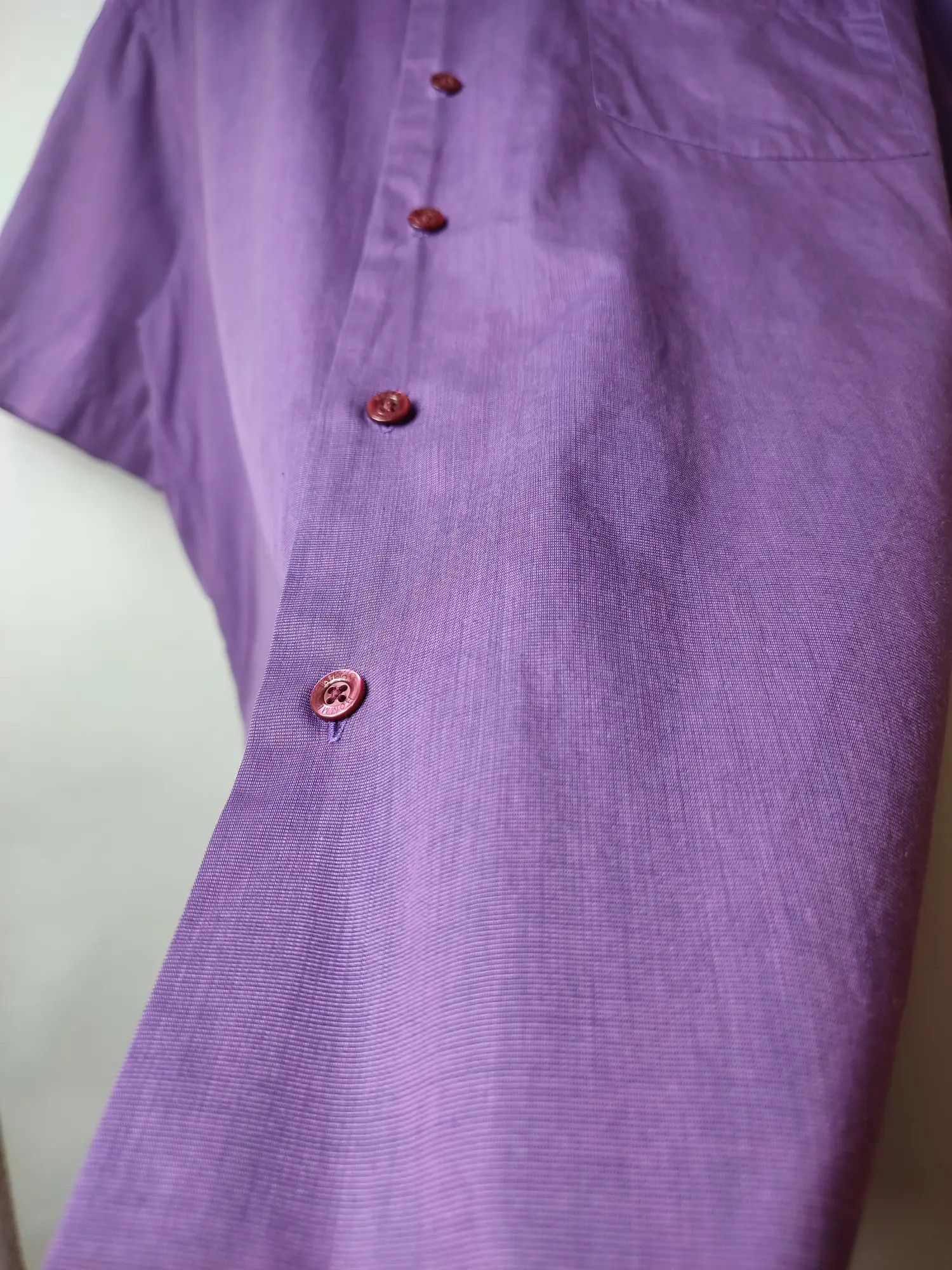 Designer × Kenzo × Vintage Kenzo Homme Purple Short sleeve button shirt Size US M / EU 48-50 / 2 - 6 Thumbnail